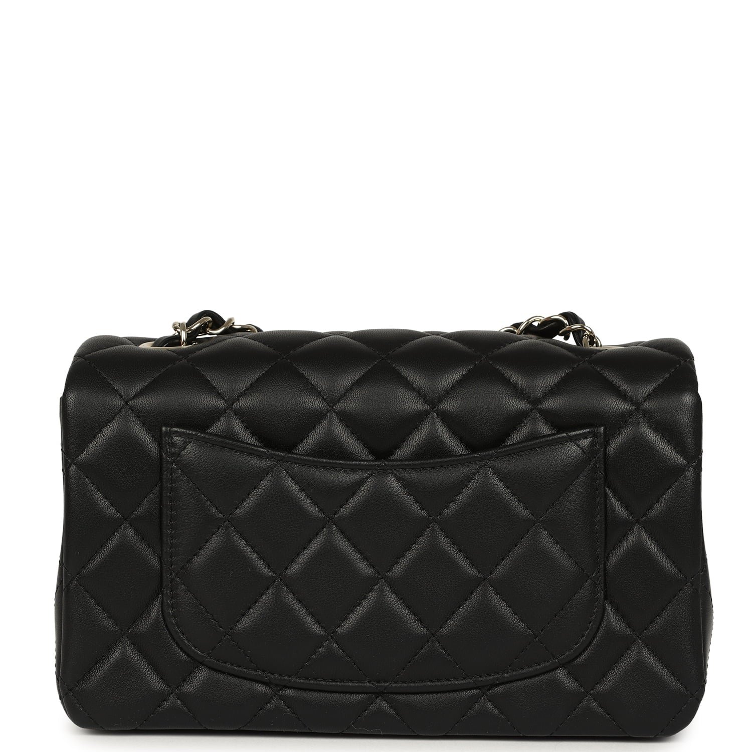 Pre-Owned Chanel Mini Flap Bag Black Lambskin Light Gold — view 5