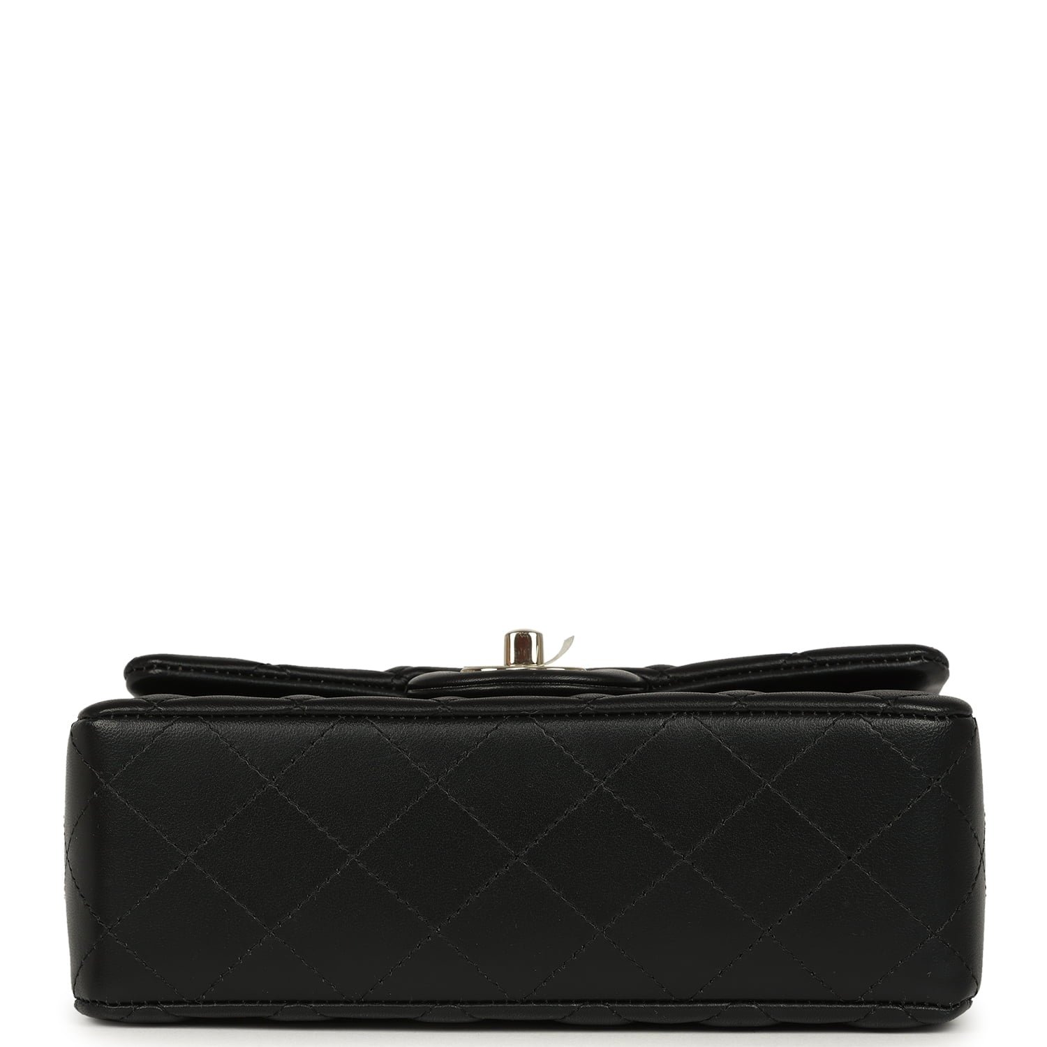 Pre-Owned Chanel Mini Flap Bag Black Lambskin Light Gold — view 6
