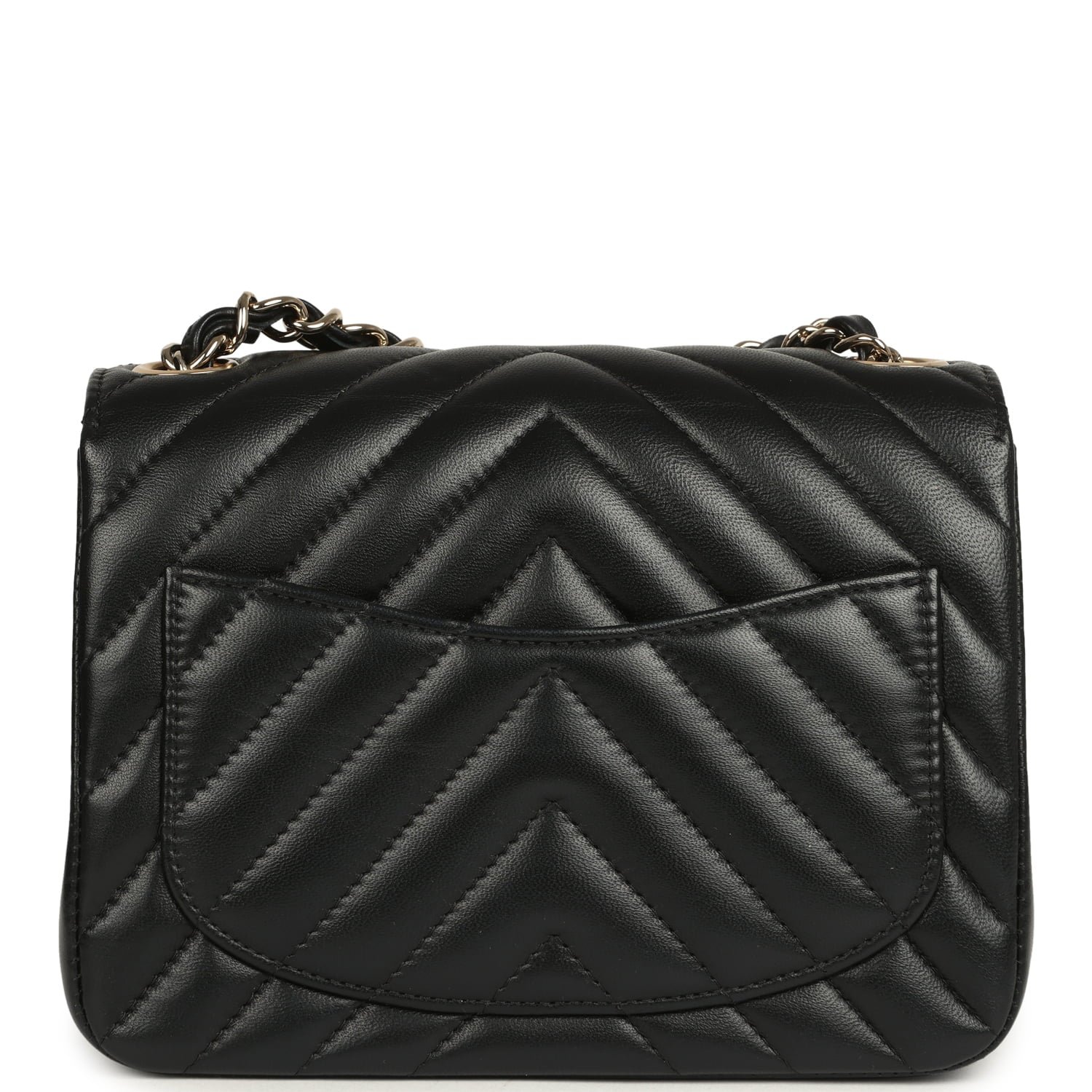 Pre-Owned Chanel Mini Flap Bag Black Lambskin — view 5