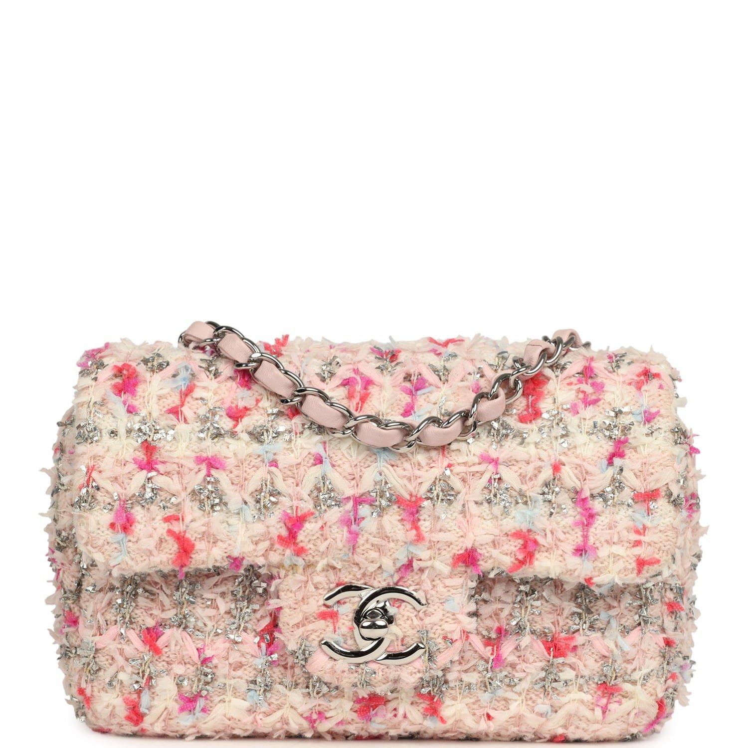 Chanel Mini Flap Bag Pink Tweed