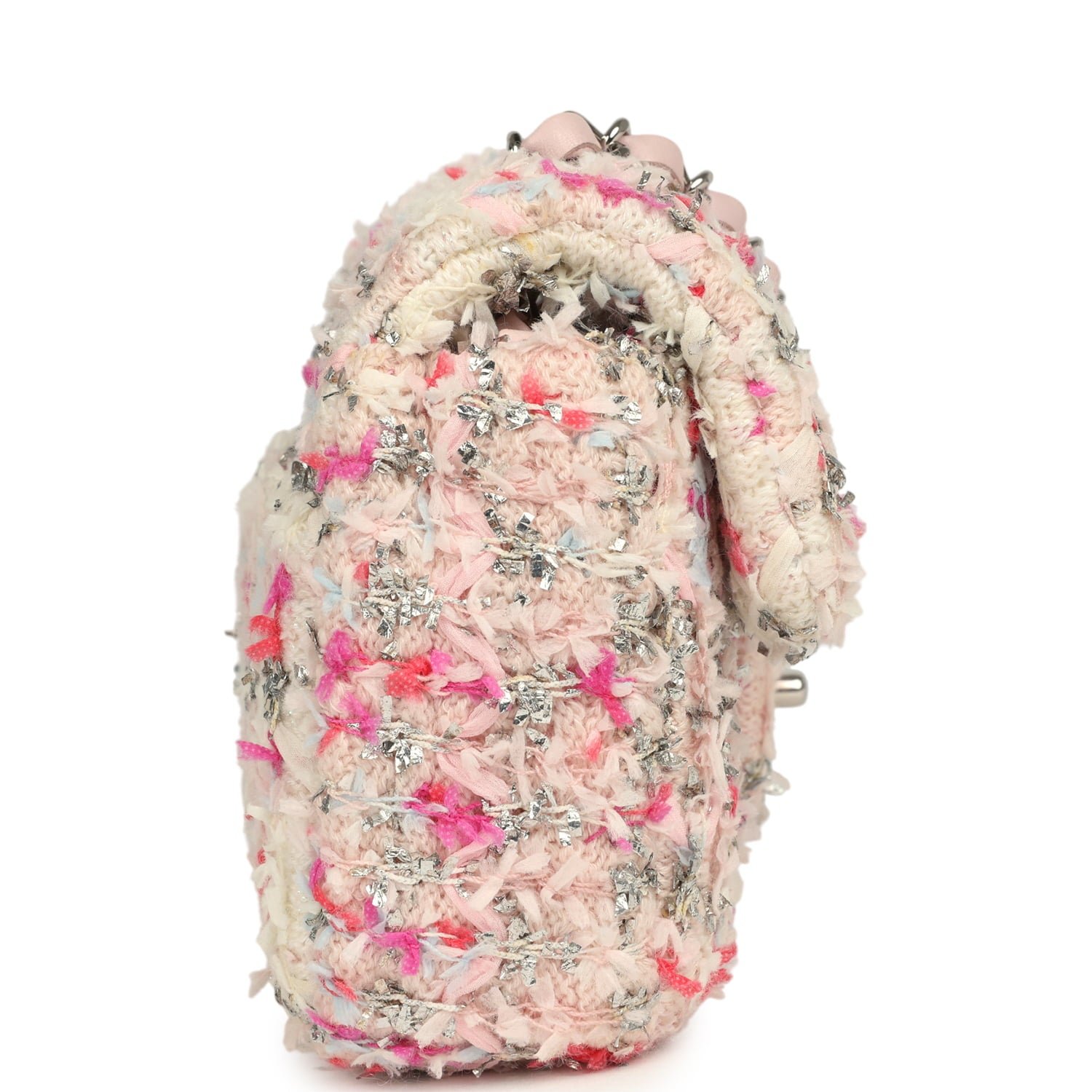 Chanel Mini Flap Bag Pink Tweed — view 4
