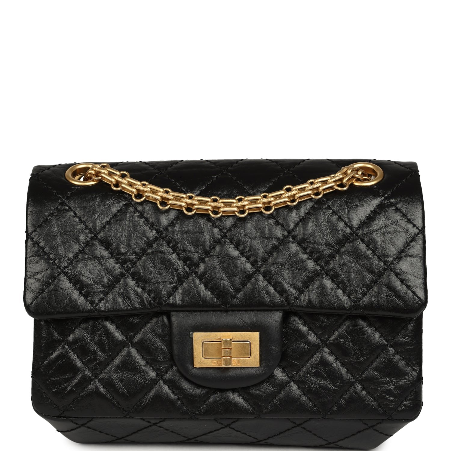 Pre-Owned Chanel Mini Flap Bag Black Calfskin