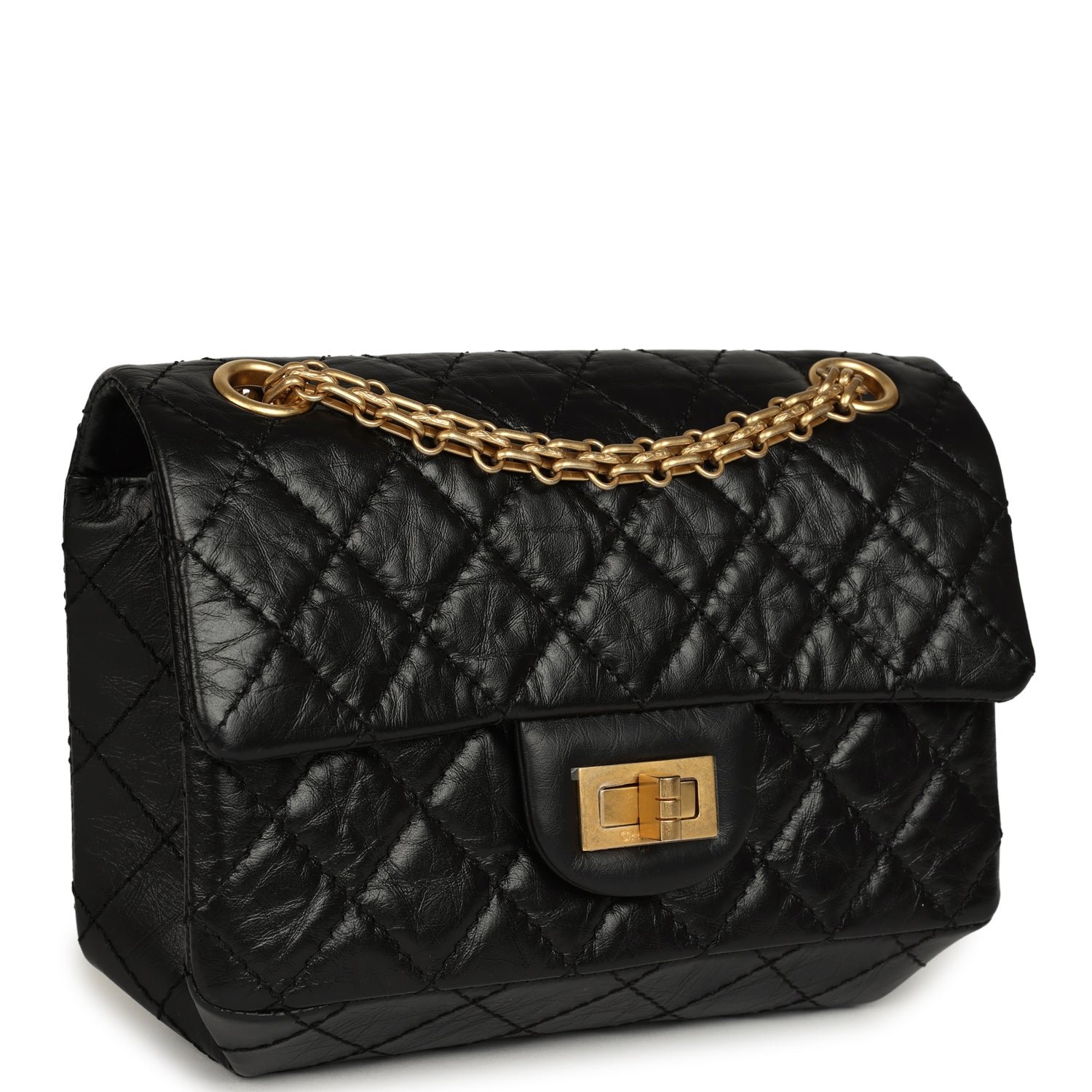 Pre-Owned Chanel Mini Flap Bag Black Calfskin — view 2