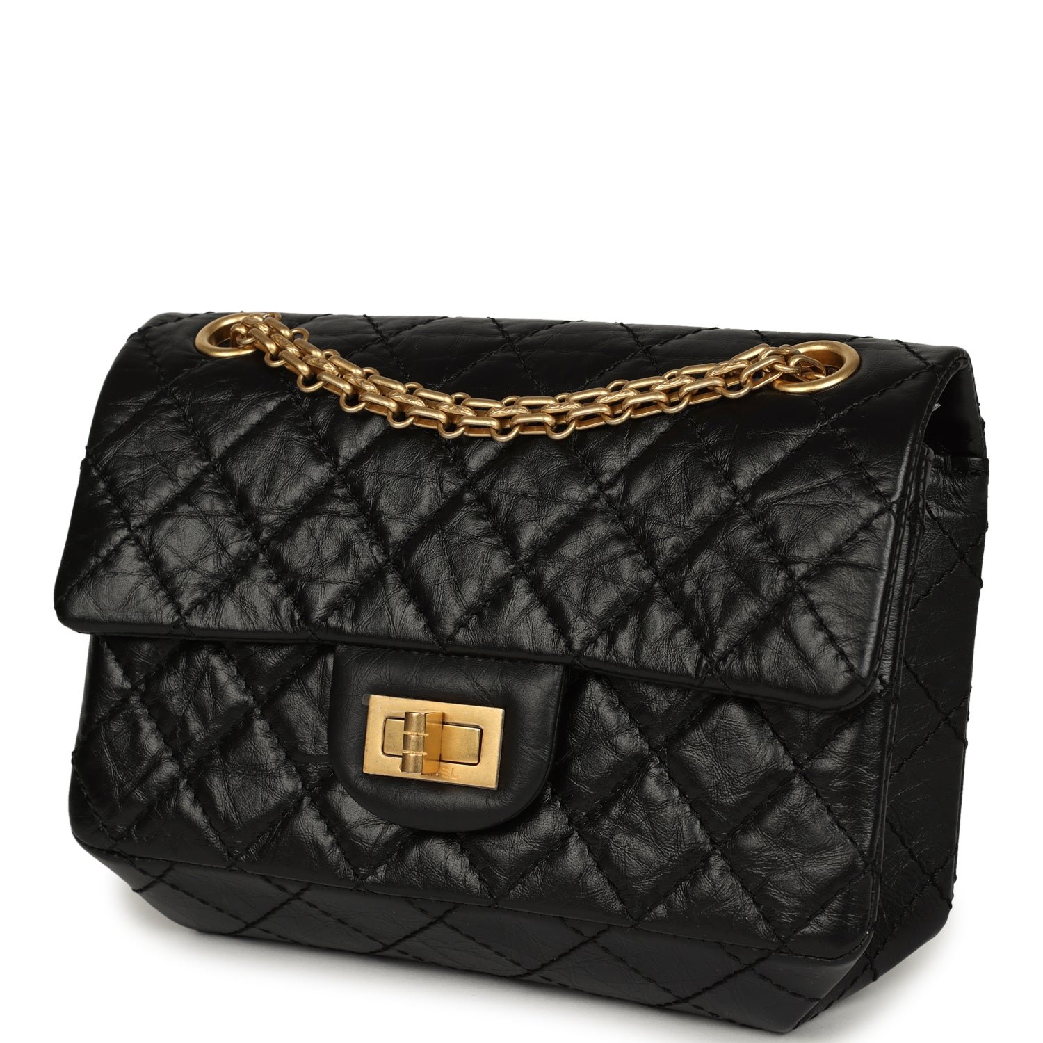Pre-Owned Chanel Mini Flap Bag Black Calfskin — view 3