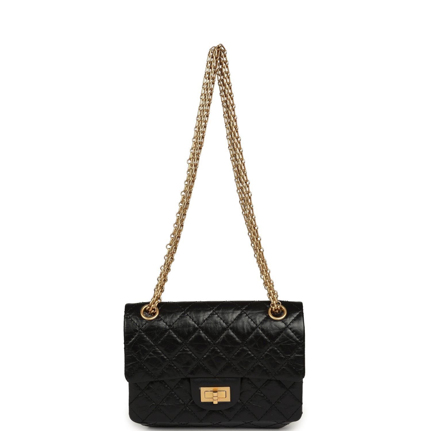 Pre-Owned Chanel Mini Flap Bag Black Calfskin — view 7