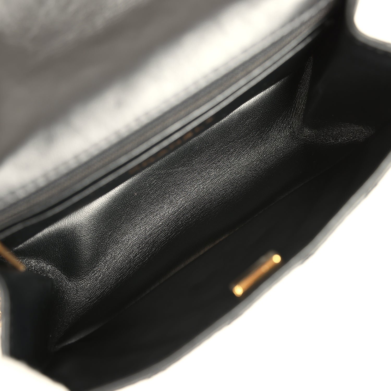 Pre-Owned Chanel Mini Flap Bag Black Calfskin — view 8