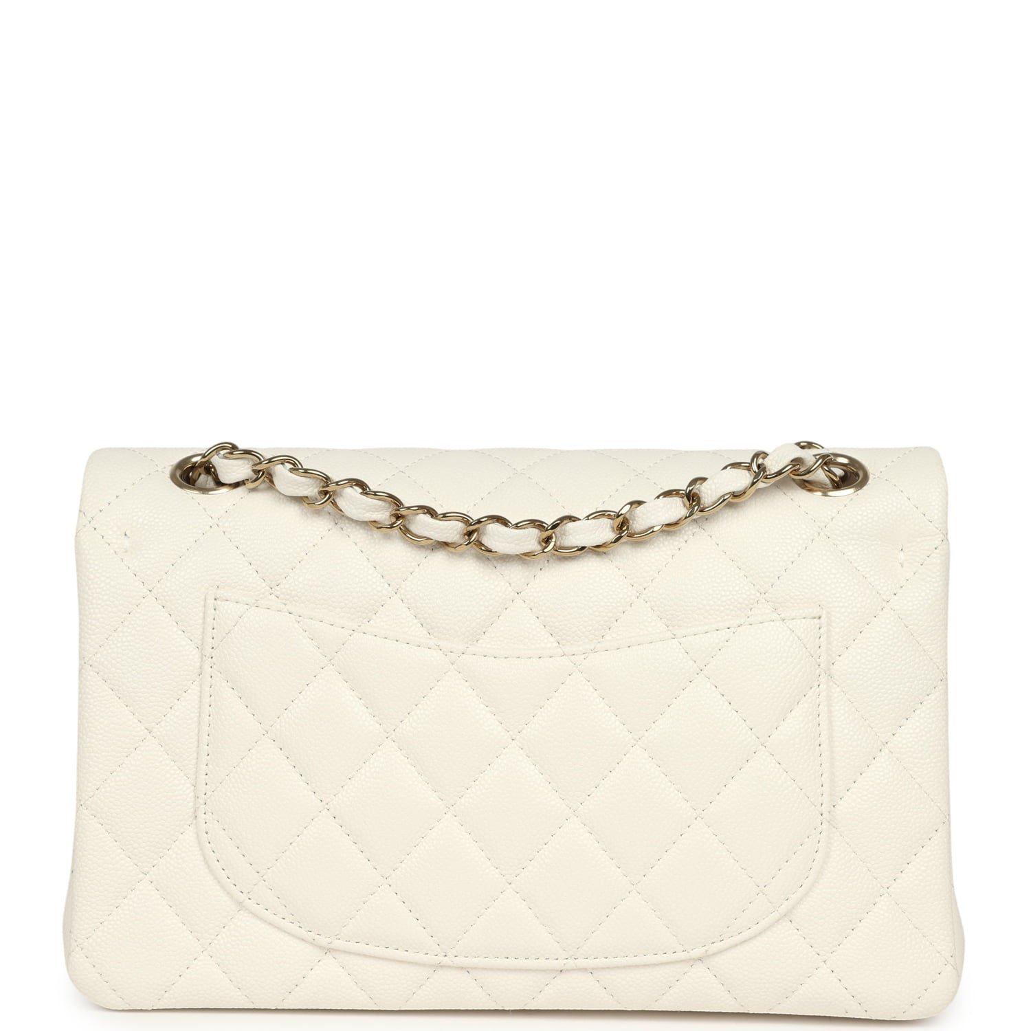 Pre-Owned Chanel Small Classic Double Flap White — view 5