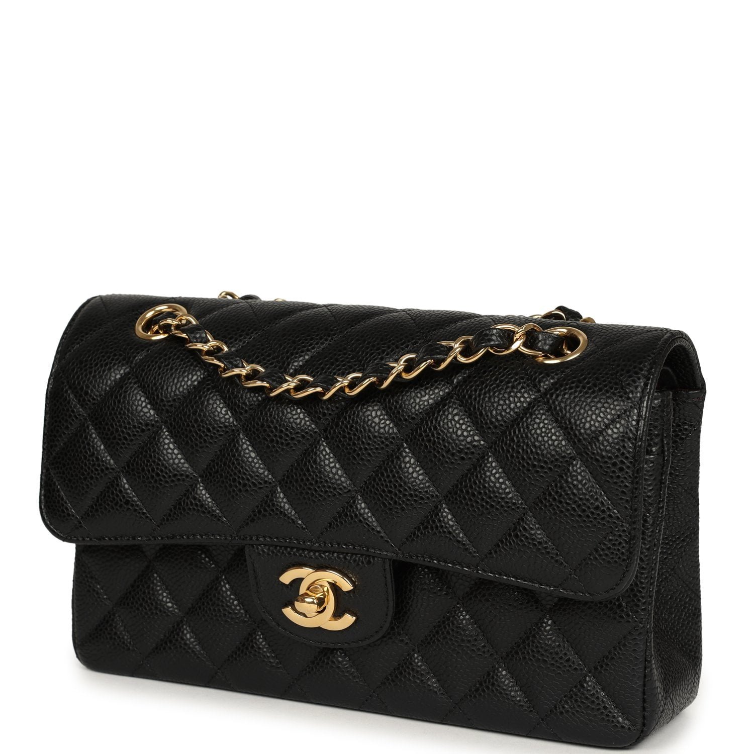 Chanel Small Classic Double Flap Black Caviar — view 3