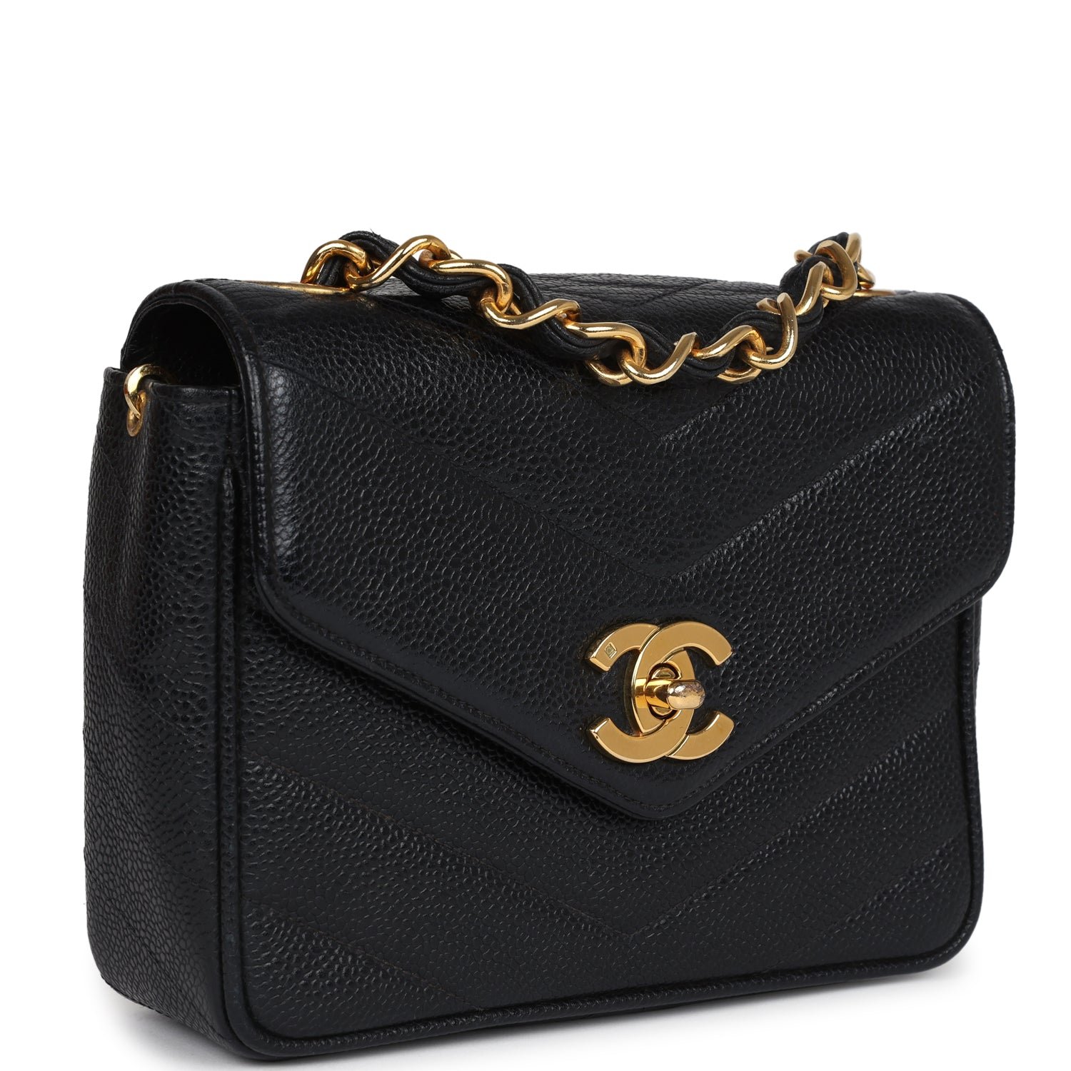 Vintage Chanel Flap Bag Black Caviar — view 2