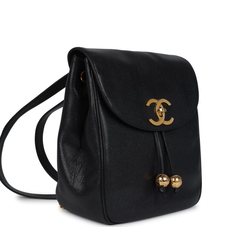 Vintage Chanel Medium Backpack Black Caviar for Sale — alternate view