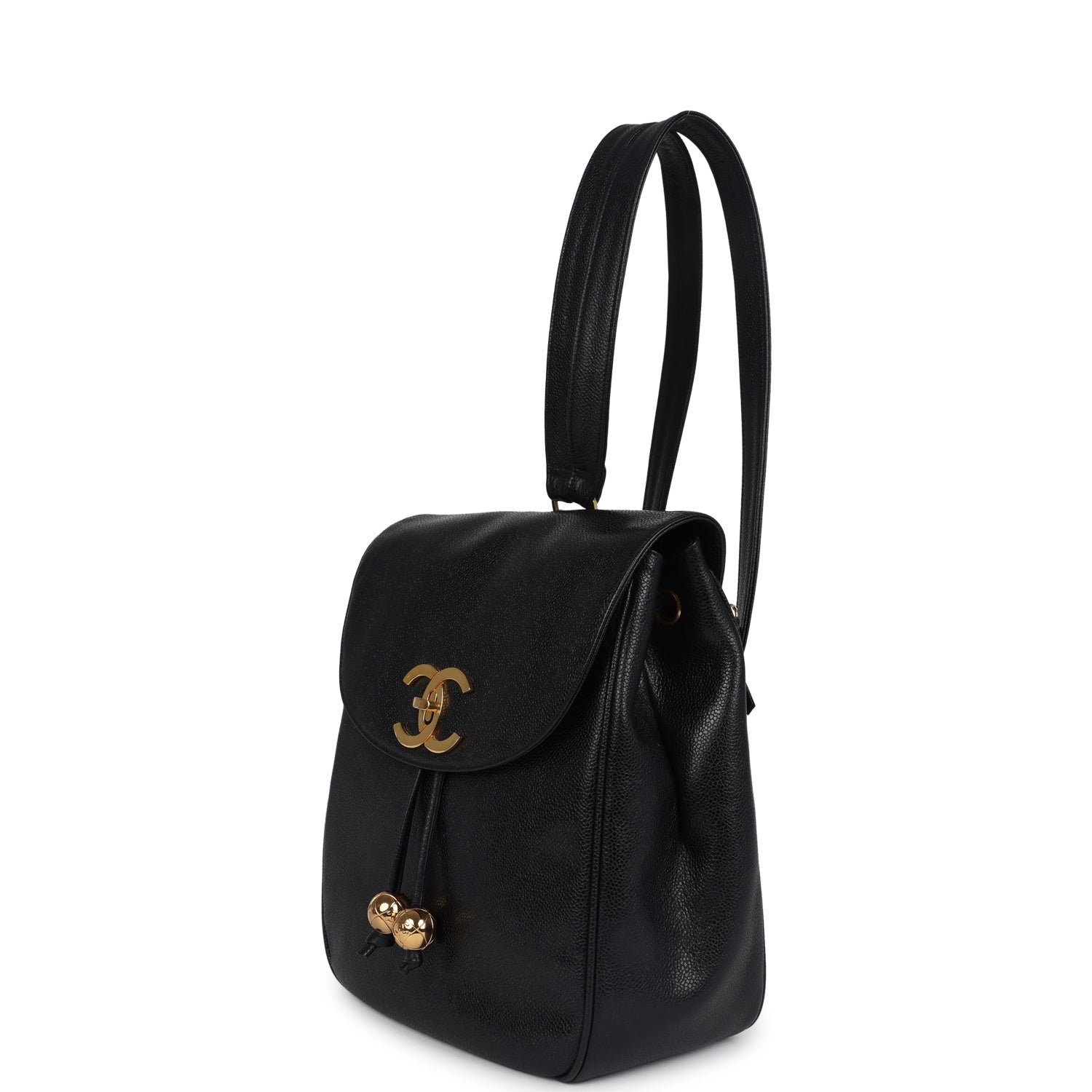 Vintage Chanel Medium Backpack Black Caviar — view 8
