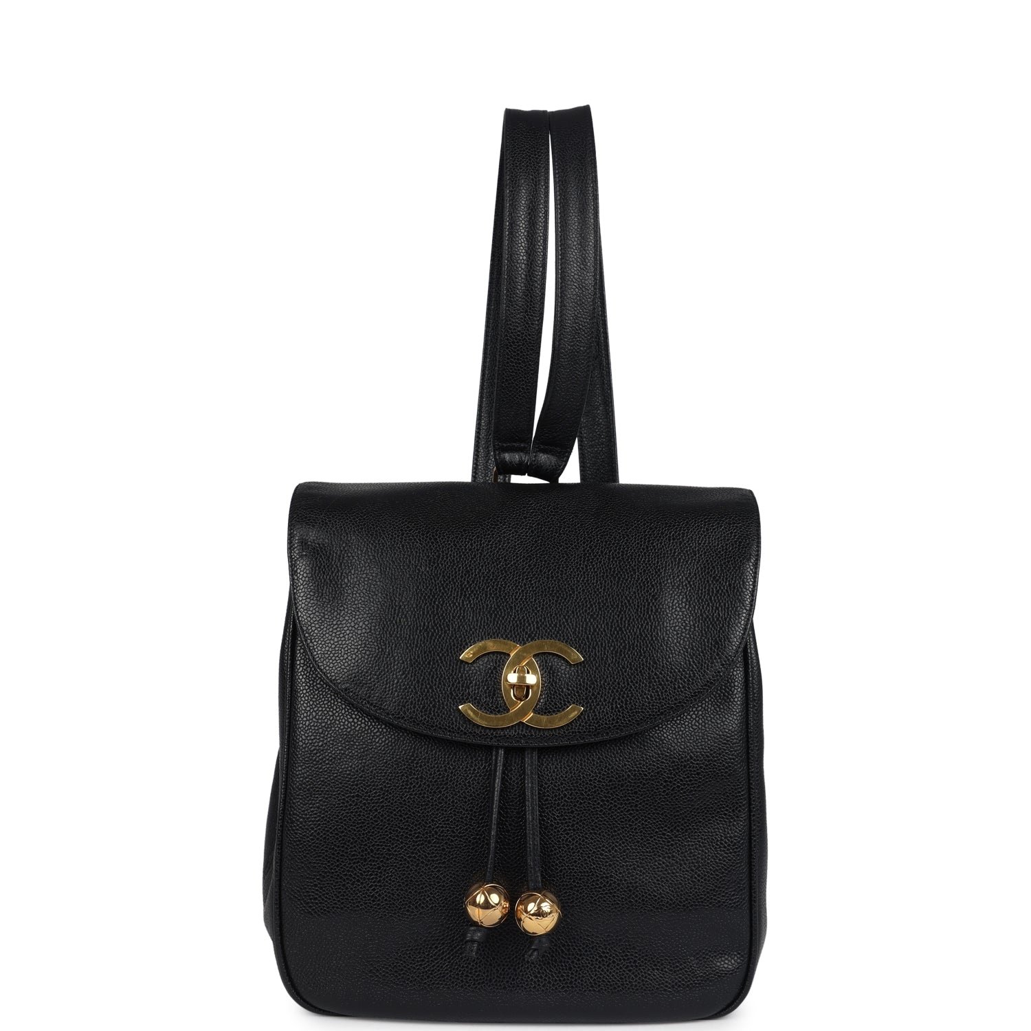 Vintage Chanel Medium Backpack Black Caviar — view 10