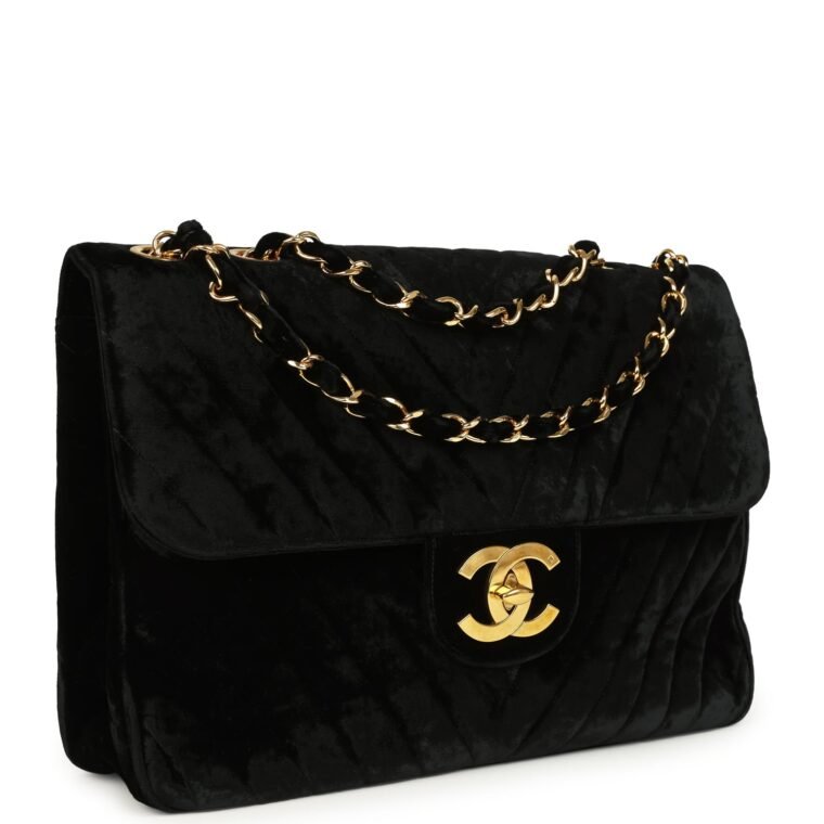 Vintage Chanel Flap Bag Black Velvet for Sale — alternate view