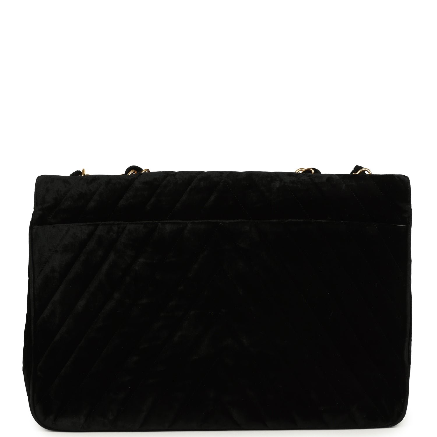 Vintage Chanel Flap Bag Black Velvet — view 5