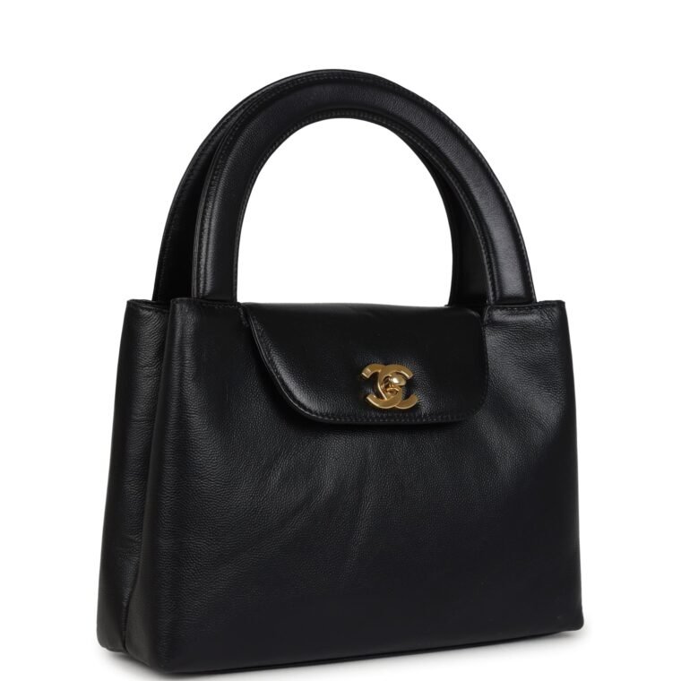 Vintage Chanel Large Kelly Black Caviar for Sale — alternate view