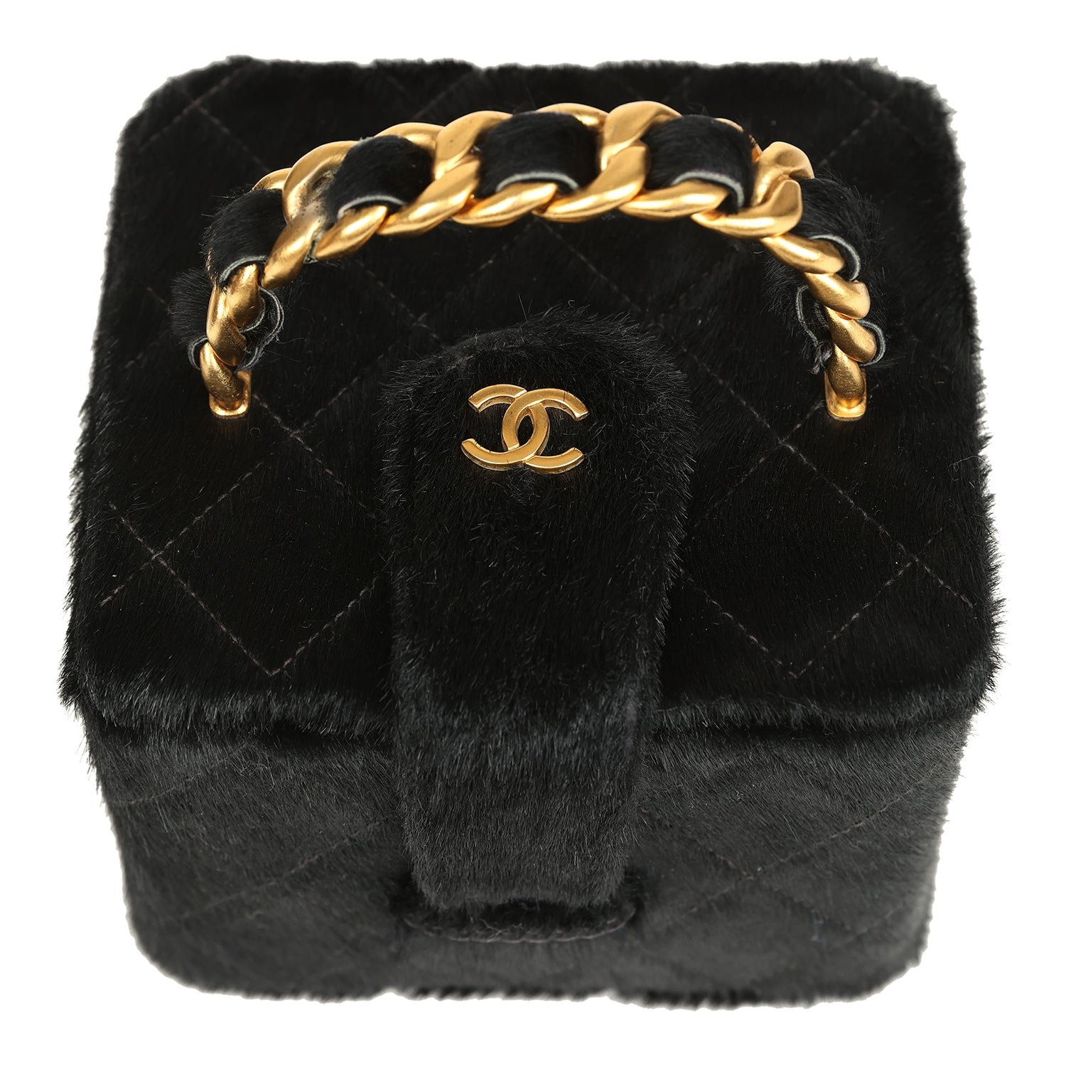 Vintage Chanel Vanity Black Antique Gold — view 7