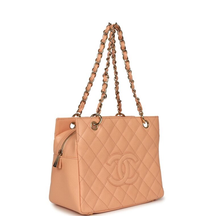 Vintage Chanel Shopping Tote Pink Caviar for Sale — alternate view