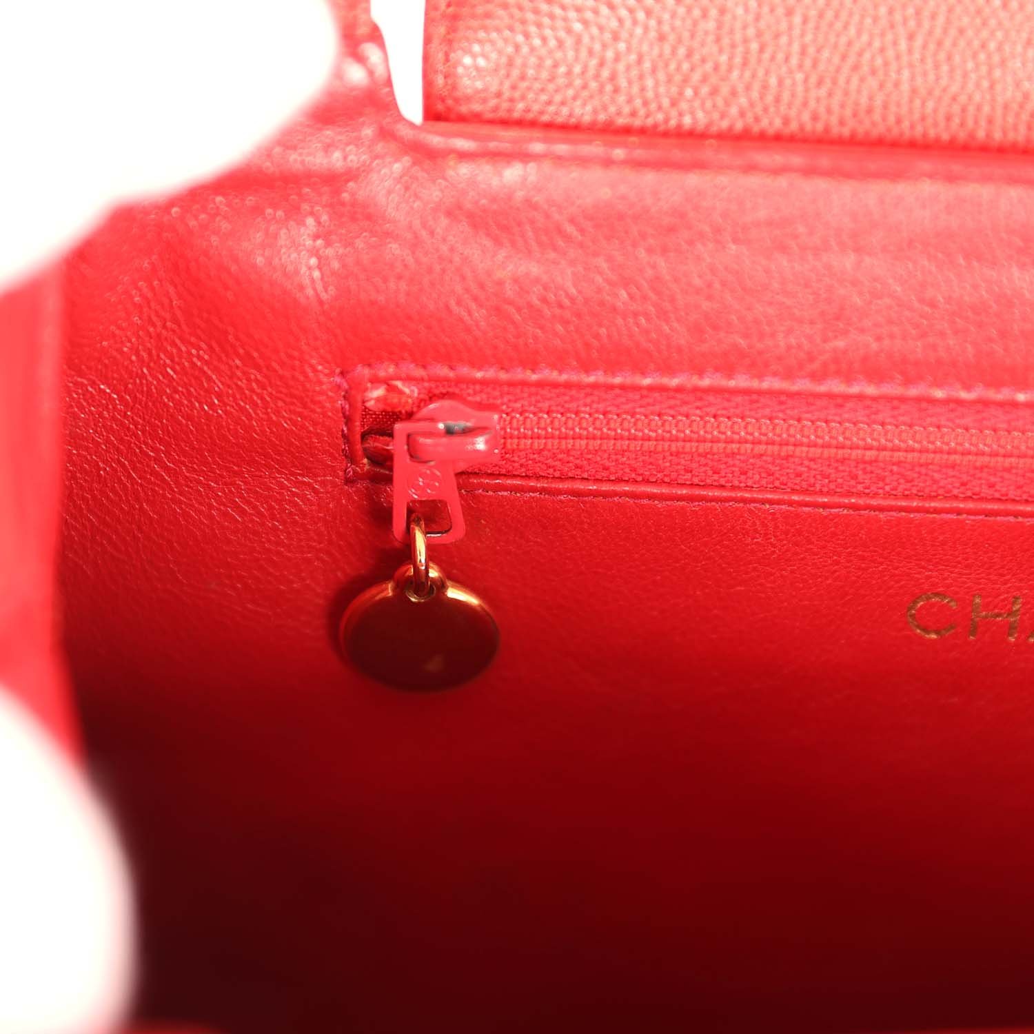 Vintage Chanel Large Kelly Red Caviar — view 9