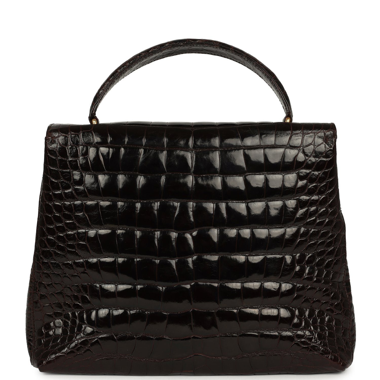 Vintage Chanel Large Kelly Brown Alligator — view 5