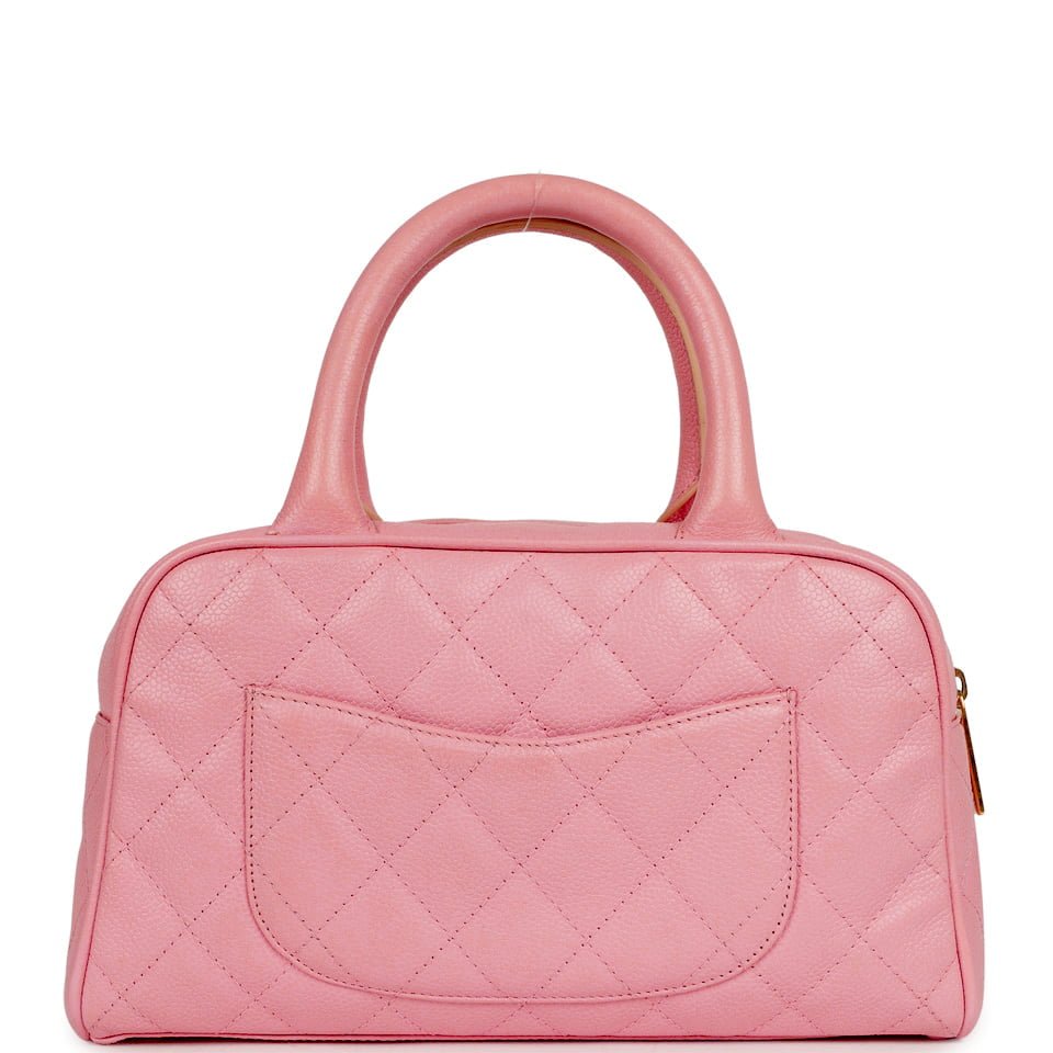 Vintage Chanel Small Bowling Bag Pink Caviar — view 6