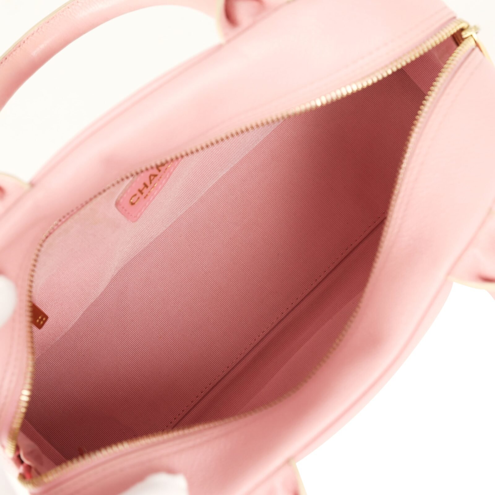 Vintage Chanel Small Bowling Bag Pink Caviar — view 8