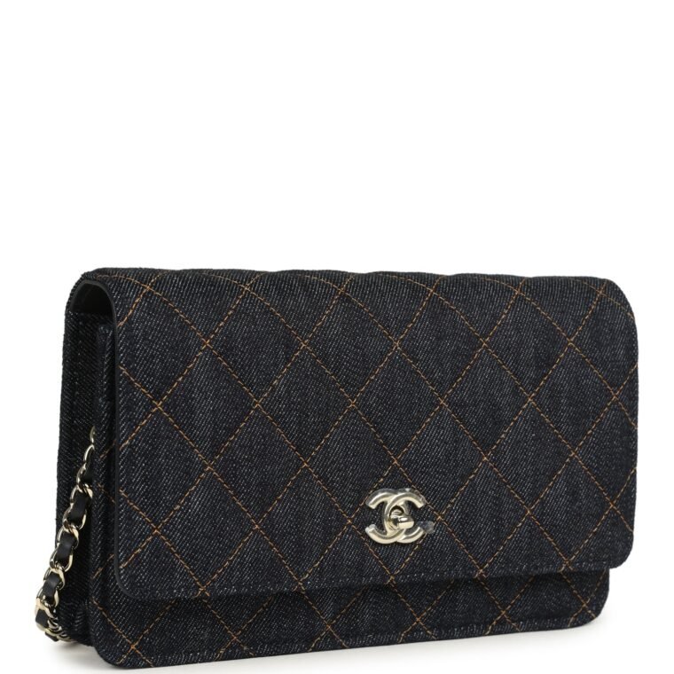 Chanel Wallet on Chain Dark Blue Denim — Buy Now — alternate view