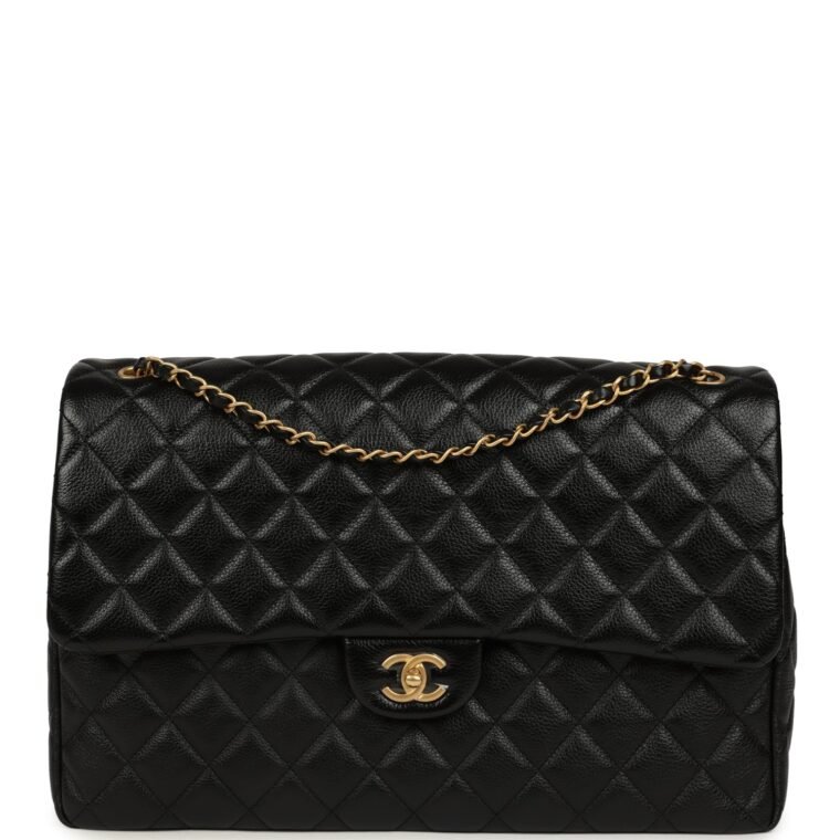 Chanel Flap Bag Black Calfskin for Sale