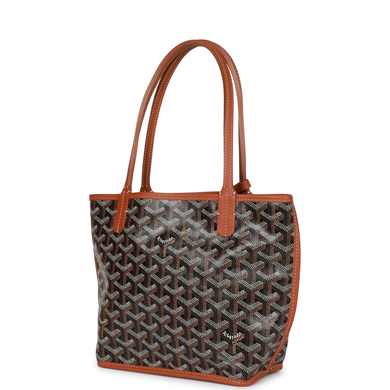 Goyard Anjou Mini Black Goyardine Canvas Palladium — view 3