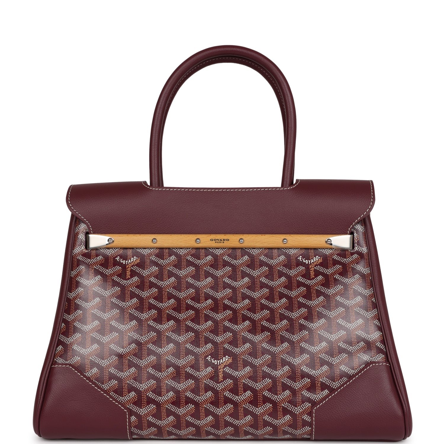 Goyard Saigon Tote Burgundy Goyardine Canvas — view 4