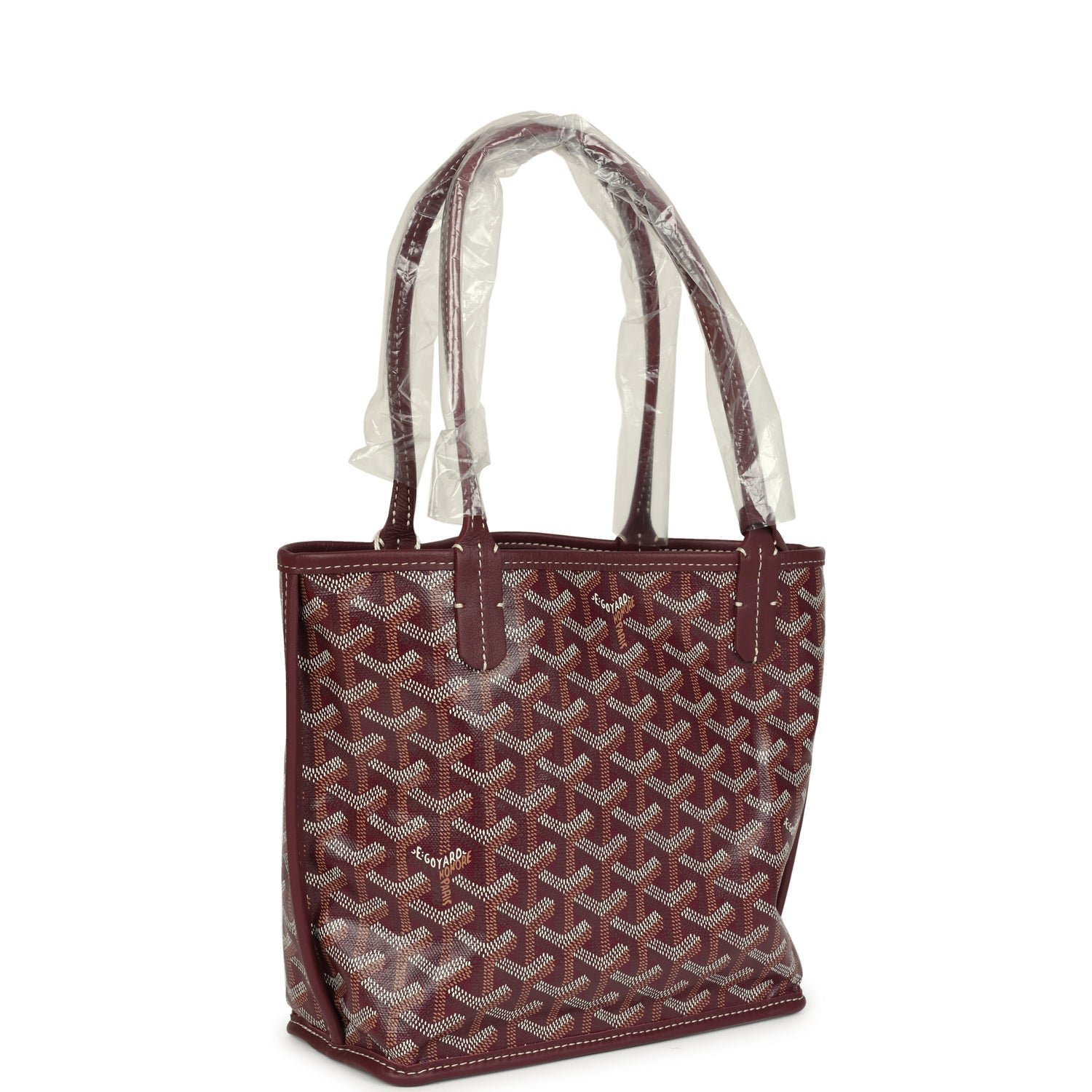 Goyard Anjou Mini Burgundy Goyardine Canvas — view 2
