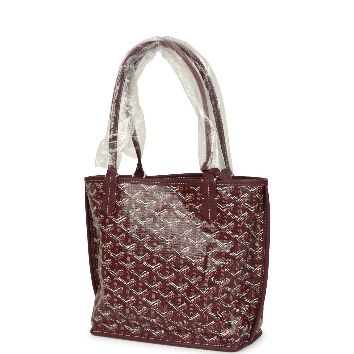 Goyard Anjou Mini Burgundy Goyardine Canvas — view 3