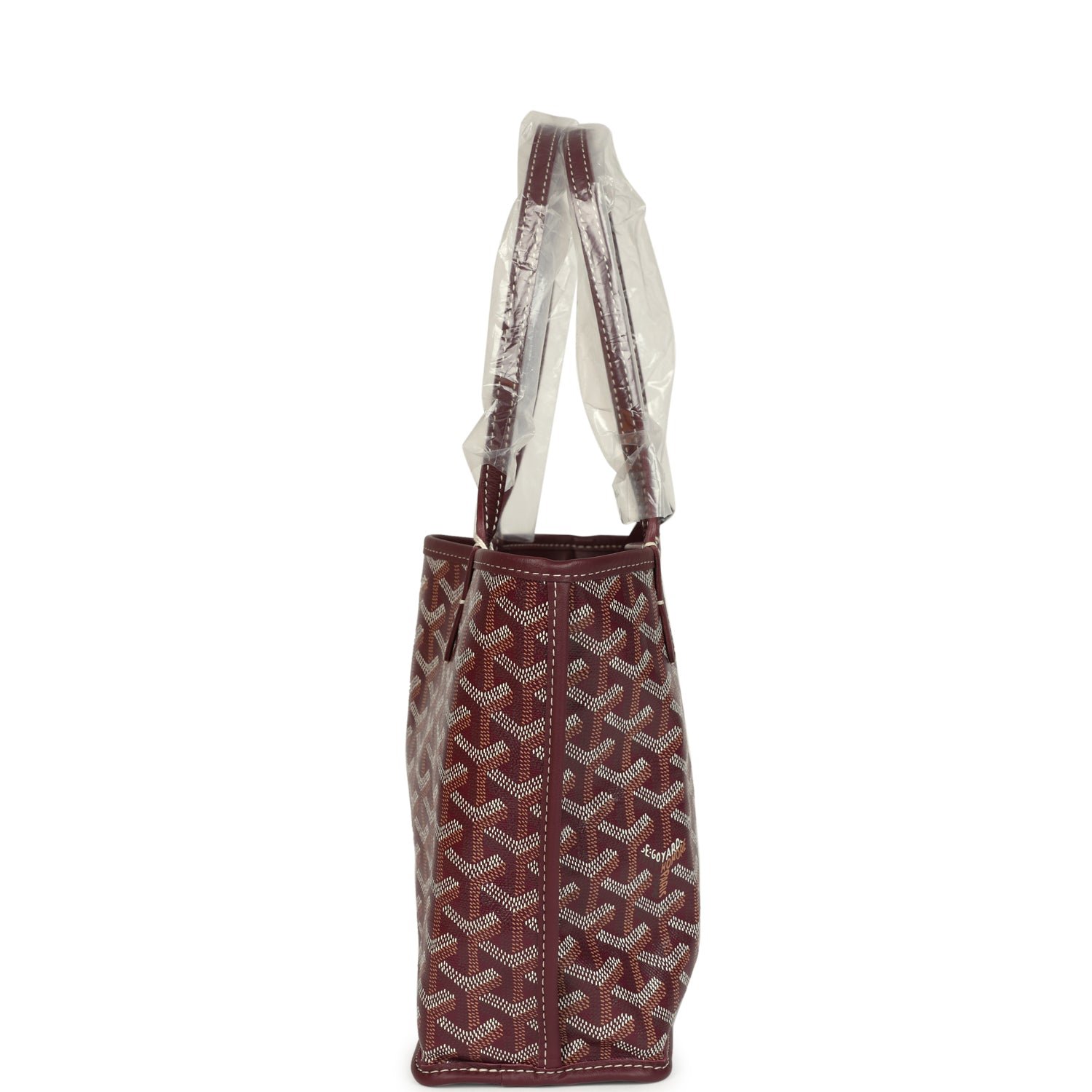Goyard Anjou Mini Burgundy Goyardine Canvas — view 4