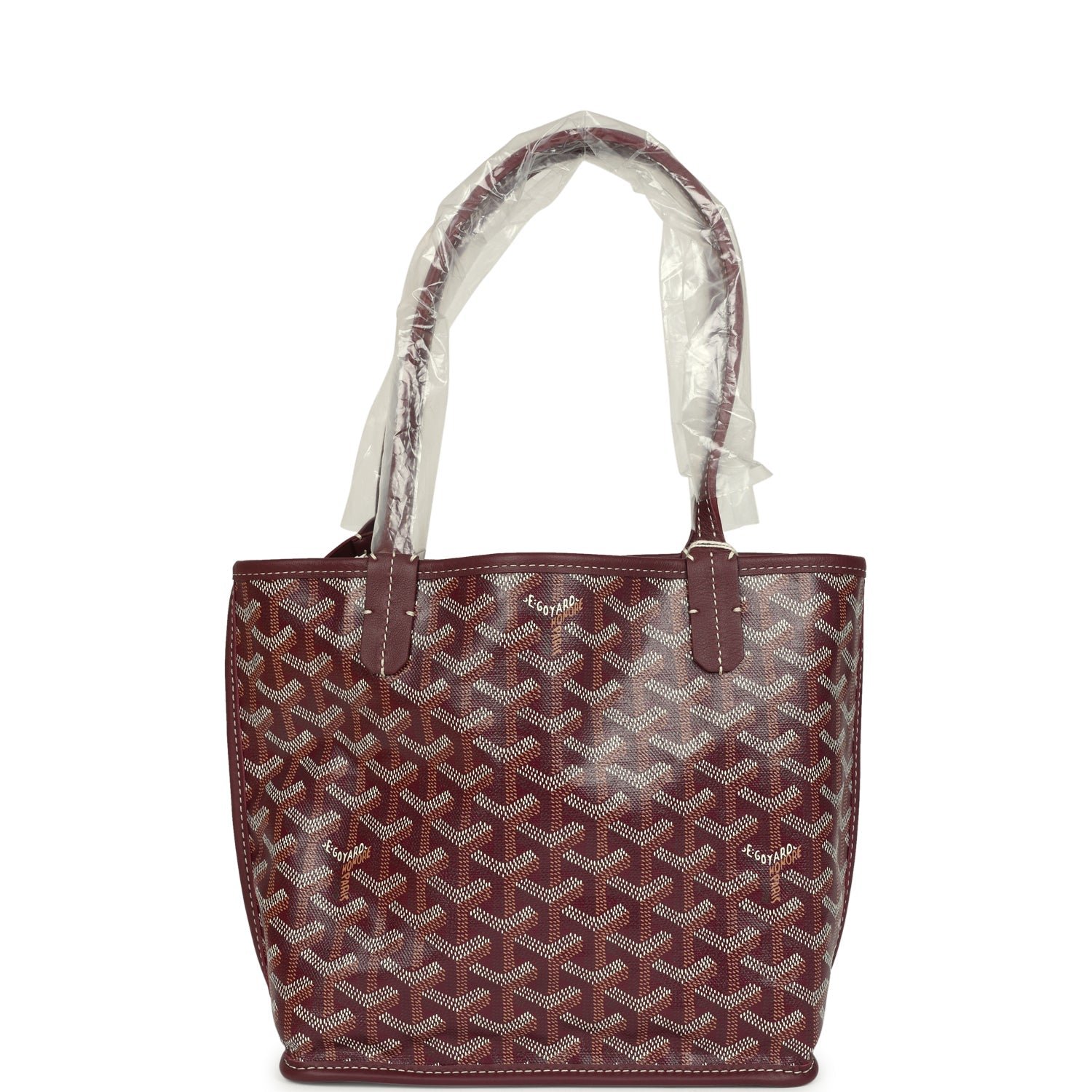 Goyard Anjou Mini Burgundy Goyardine Canvas — view 5