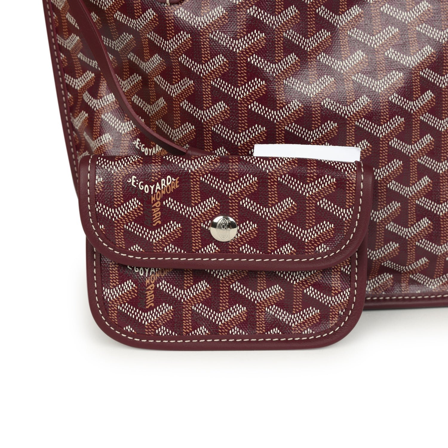 Goyard Anjou Mini Burgundy Goyardine Canvas — view 6