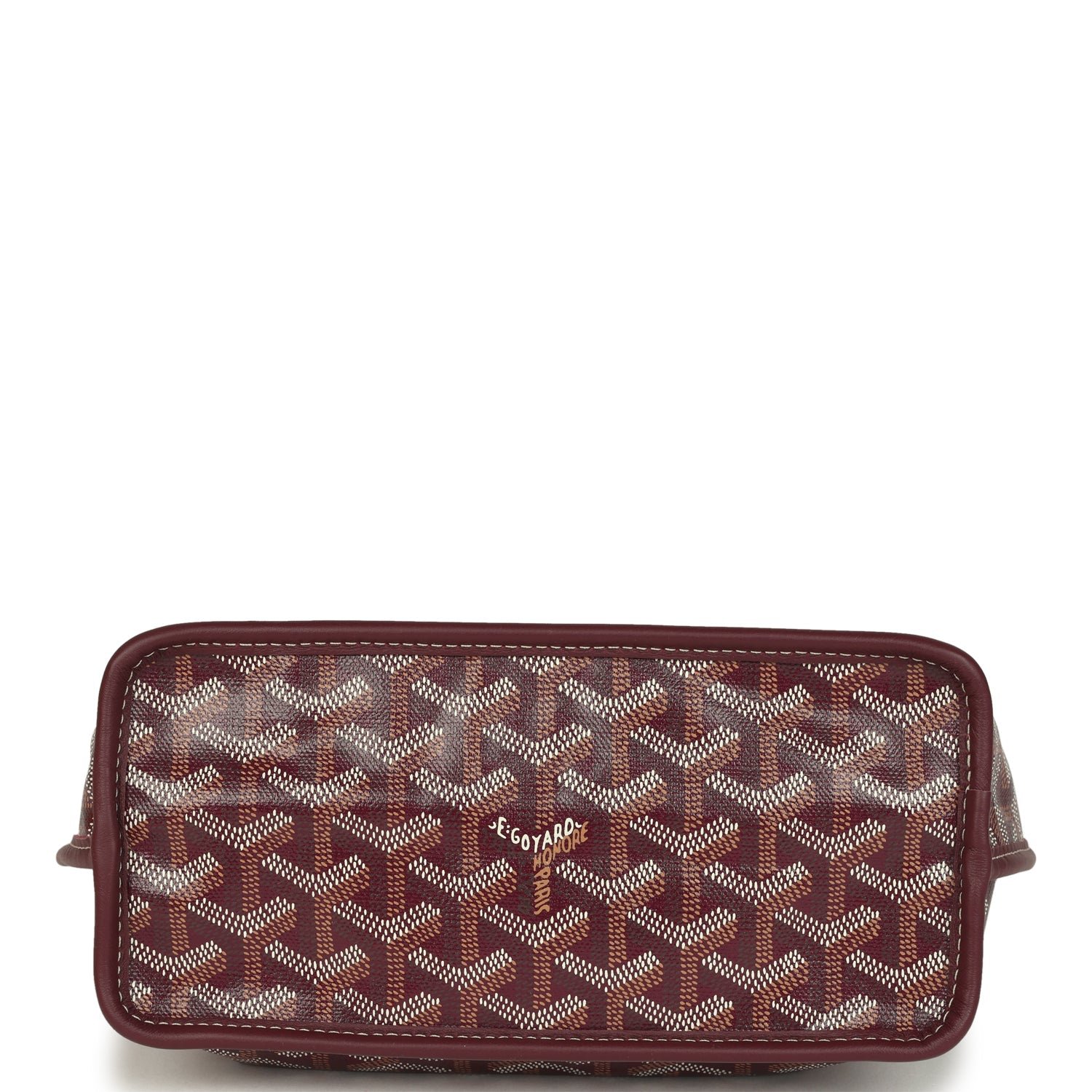 Goyard Anjou Mini Burgundy Goyardine Canvas — view 7