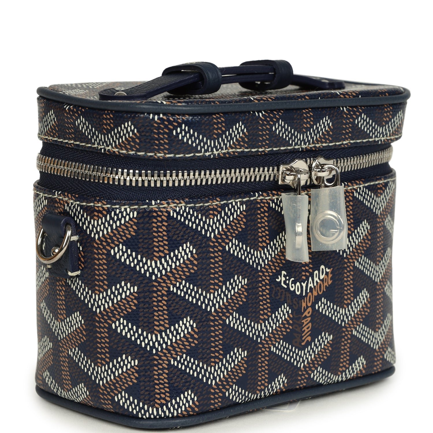 Goyard Muse Vanity Nano Navy Blue Goyardine Canvas — view 3