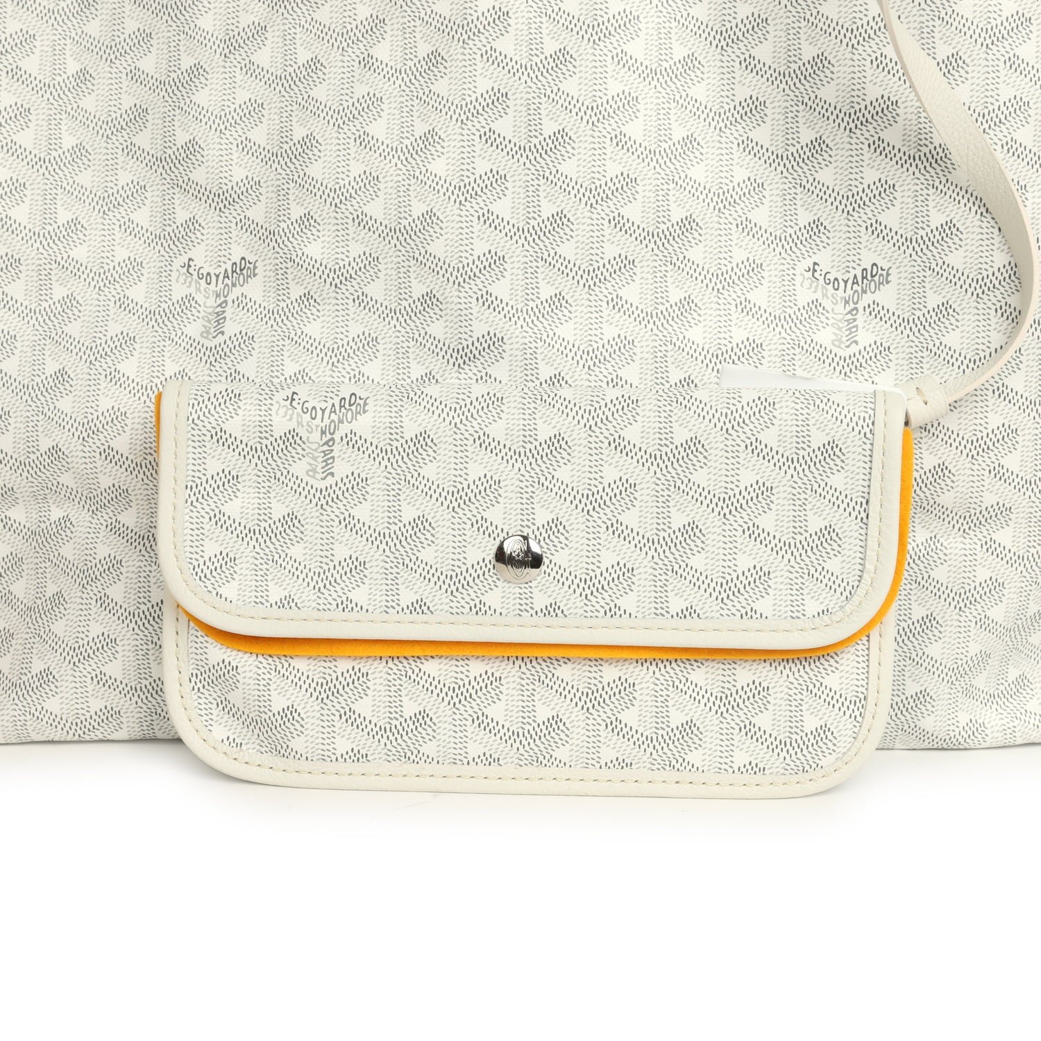 Goyard Saint Louis PM White Goyardine Canvas — view 8