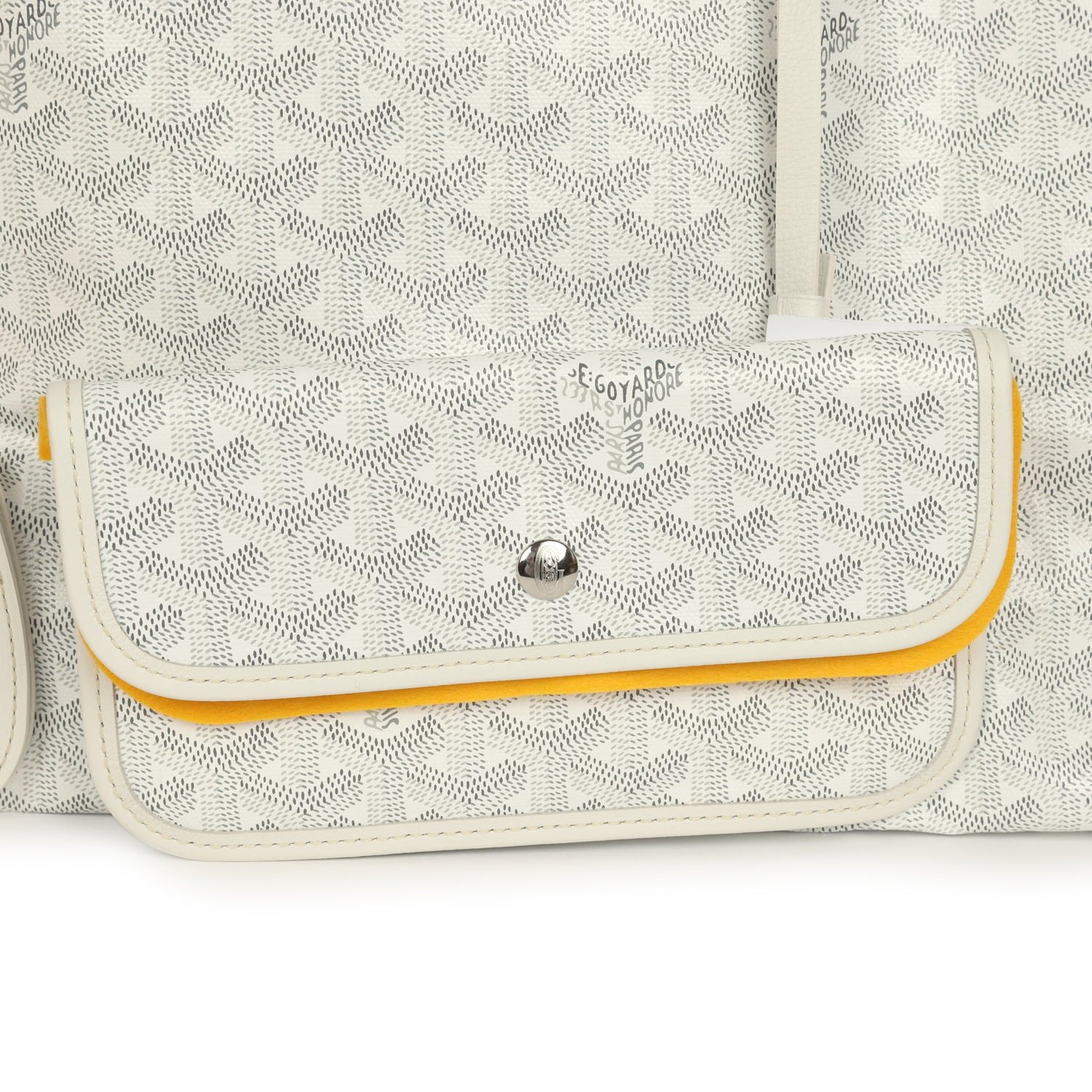 Goyard Saint Louis GM White Goyardine Canvas — view 7