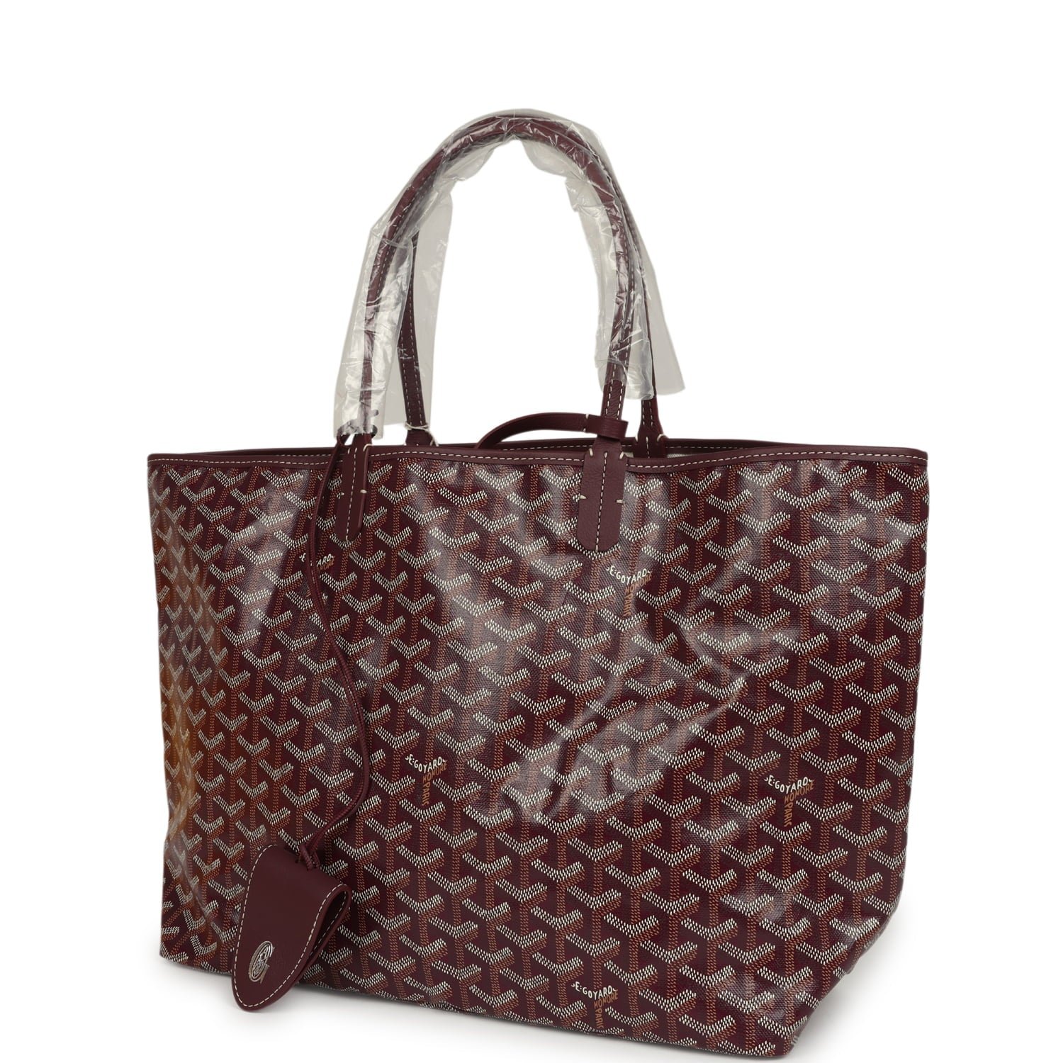 Goyard Saint Louis PM Burgundy Goyardine Canvas — view 3