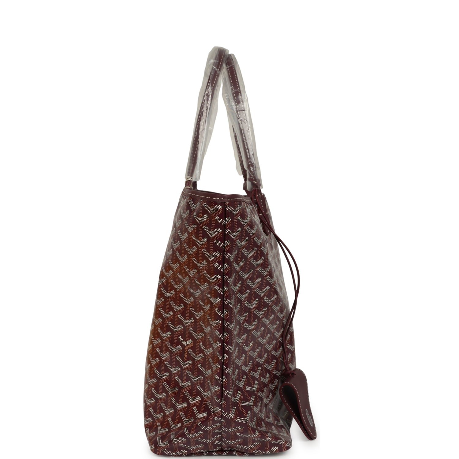 Goyard Saint Louis PM Burgundy Goyardine Canvas — view 4