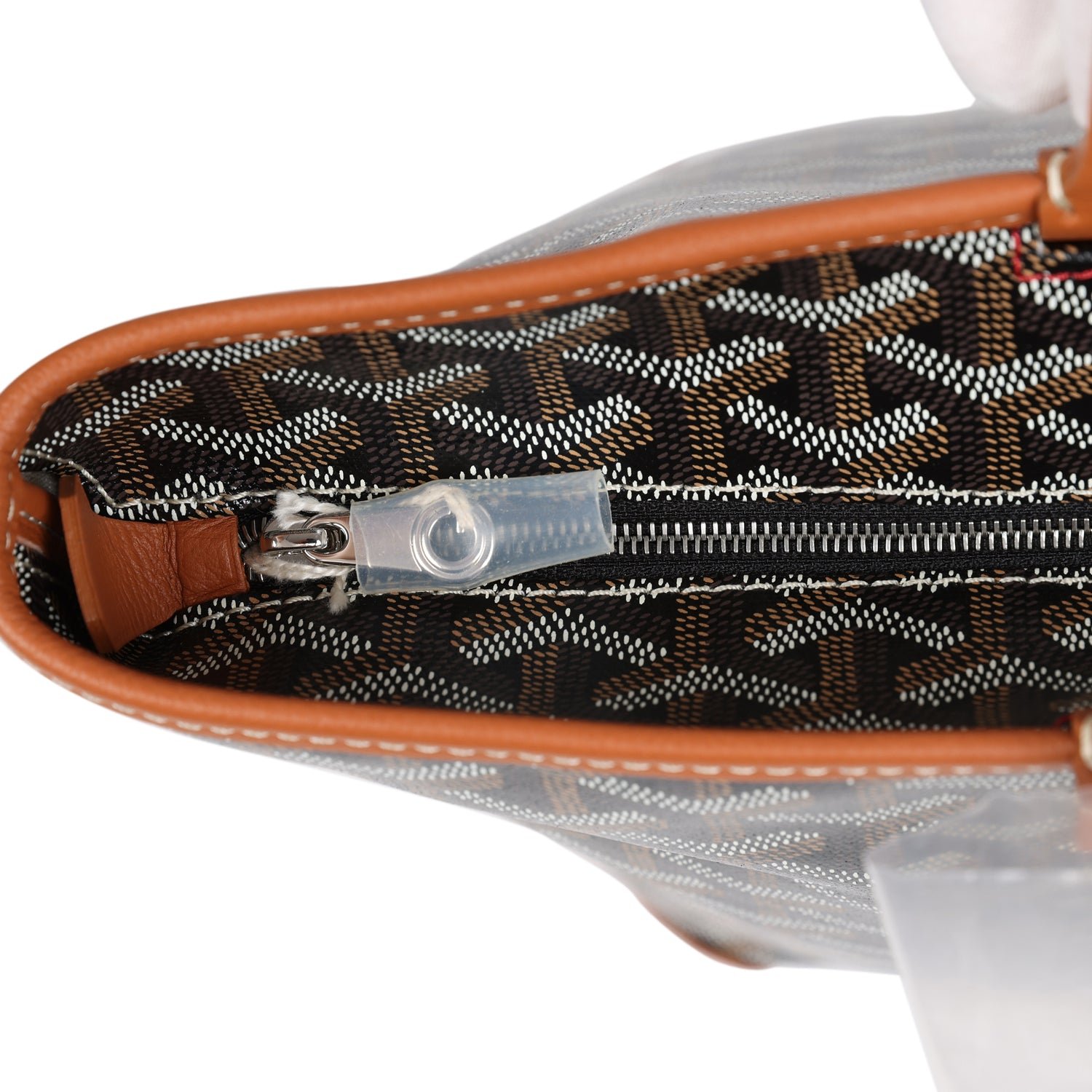 Goyard Artois PM Black and Brown Goyardine Canvas — view 7