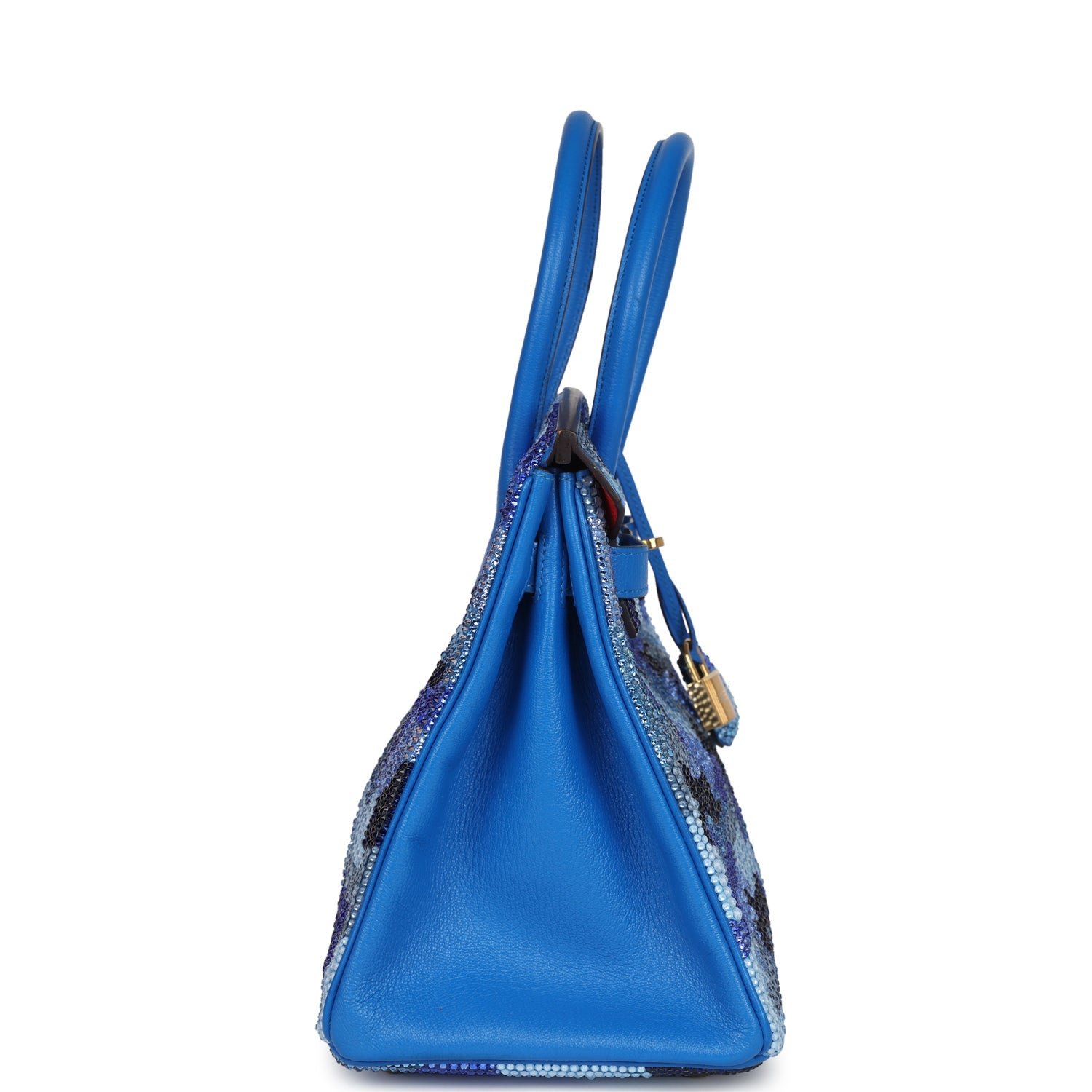 Hermès Birkin 30 Bleu Hydra Chevre — view 4