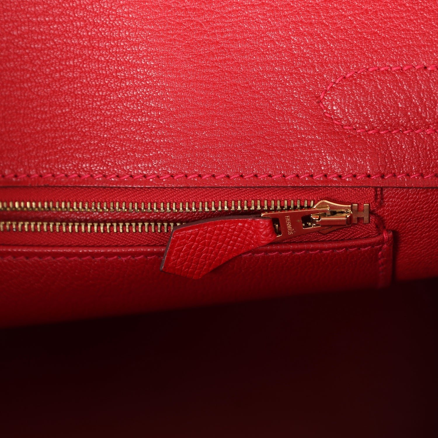 Pre-Owned Hermès Birkin 30 Rouge Casaque Epsom — view 9