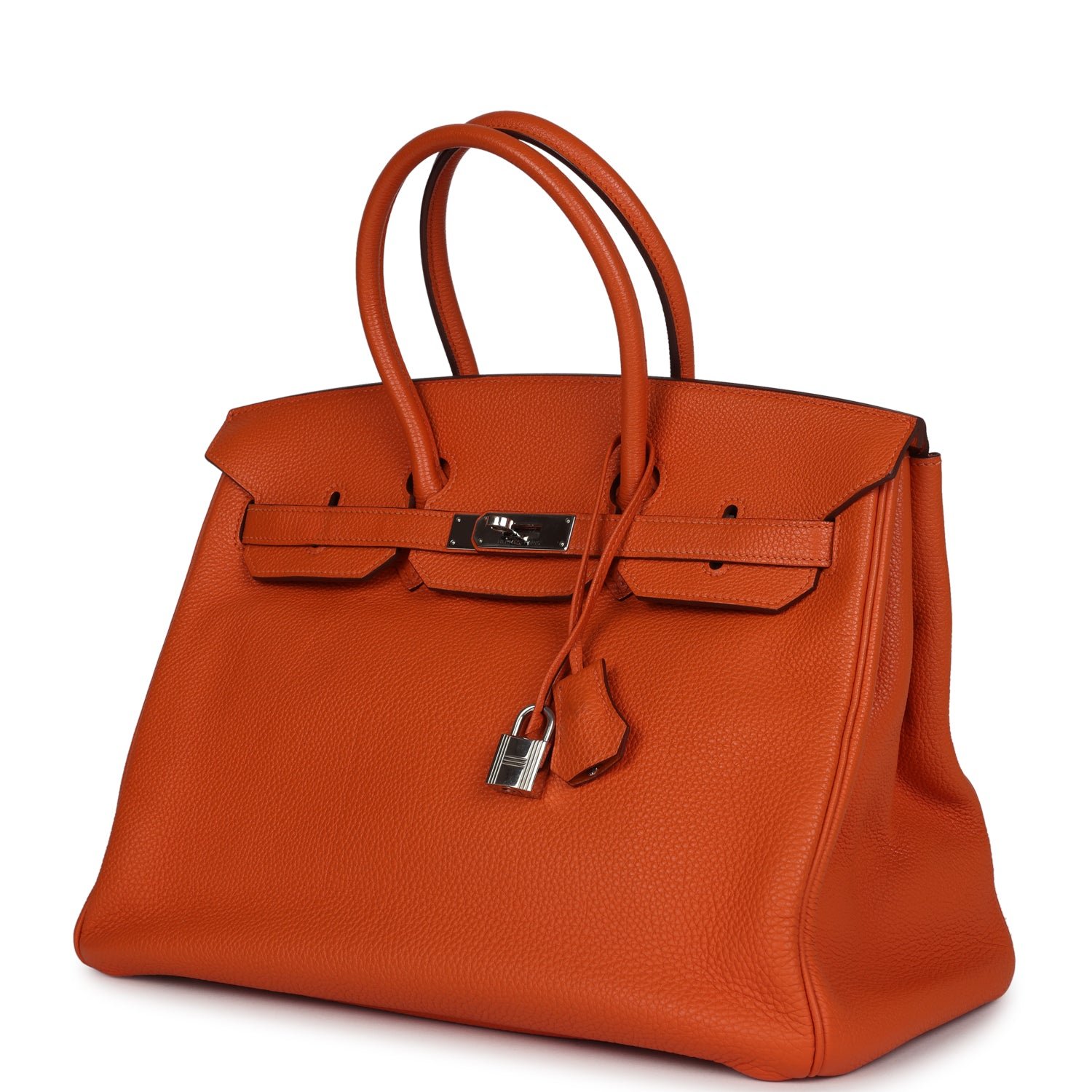 Pre-Owned Hermès Birkin 35 Orange Togo — view 3
