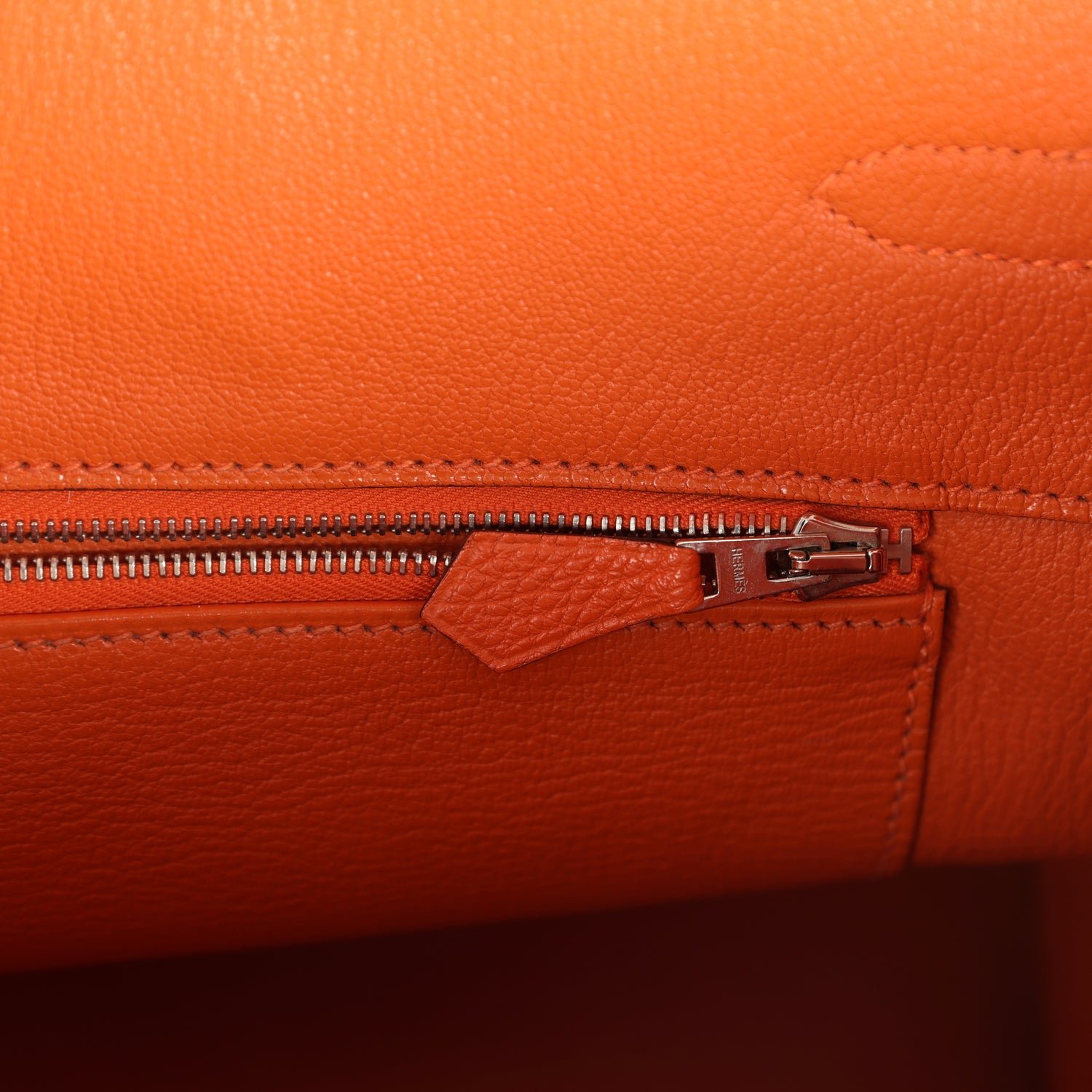Pre-Owned Hermès Birkin 35 Orange Togo — view 9