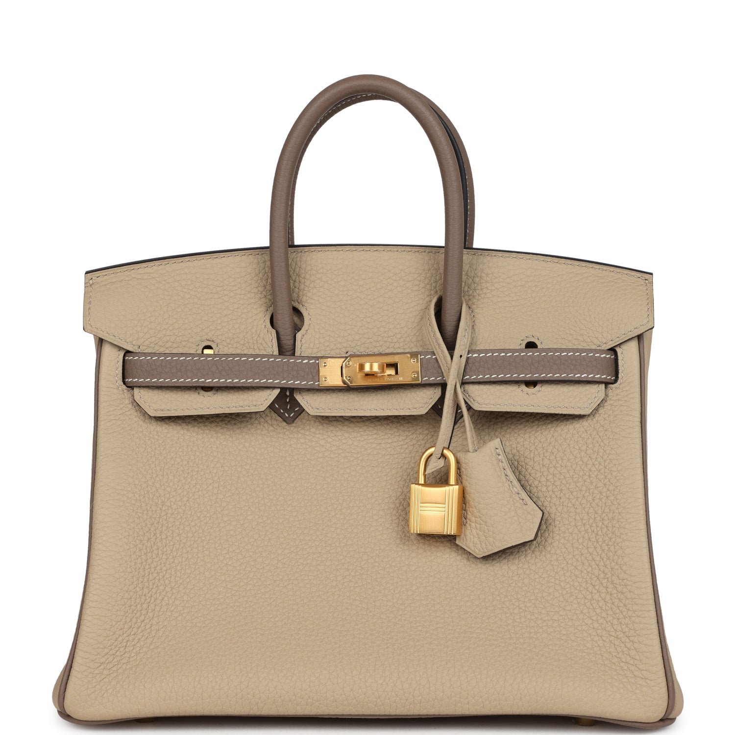 Hermès Birkin 25 Etoupe Togo Brushed Gold