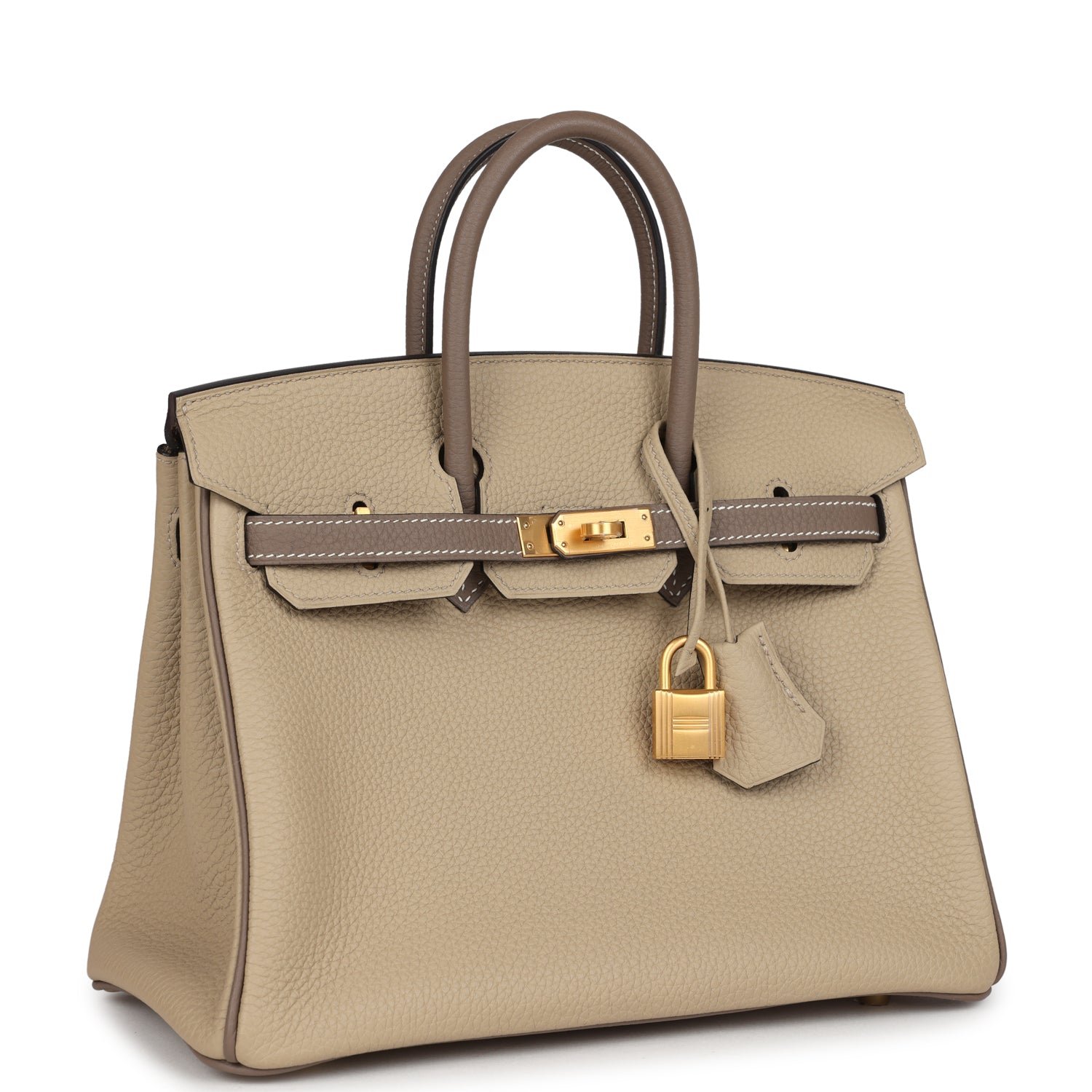 Hermès Birkin 25 Etoupe Togo Brushed Gold — view 2