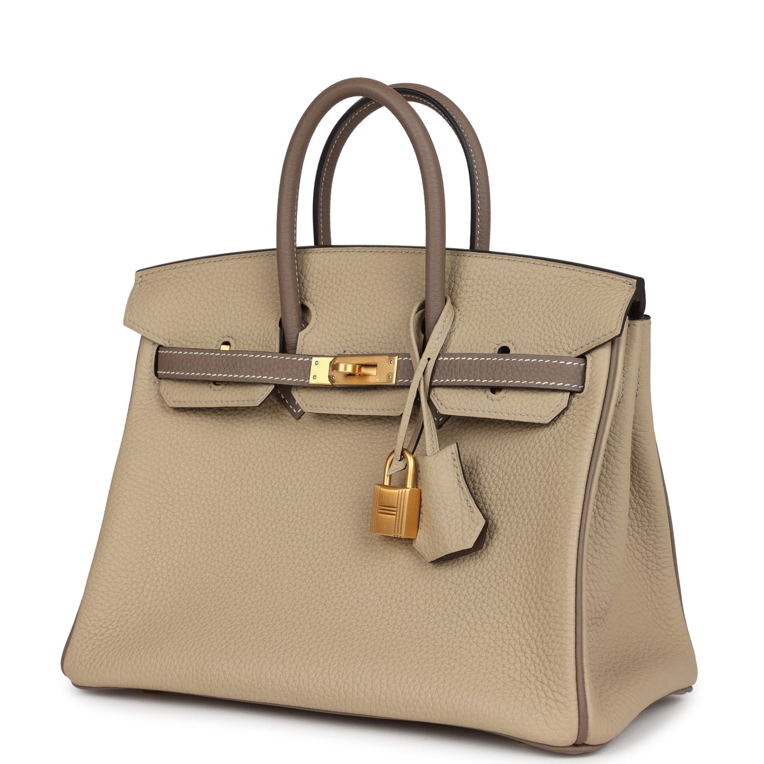 Hermès Birkin 25 Etoupe Togo Brushed Gold — view 3