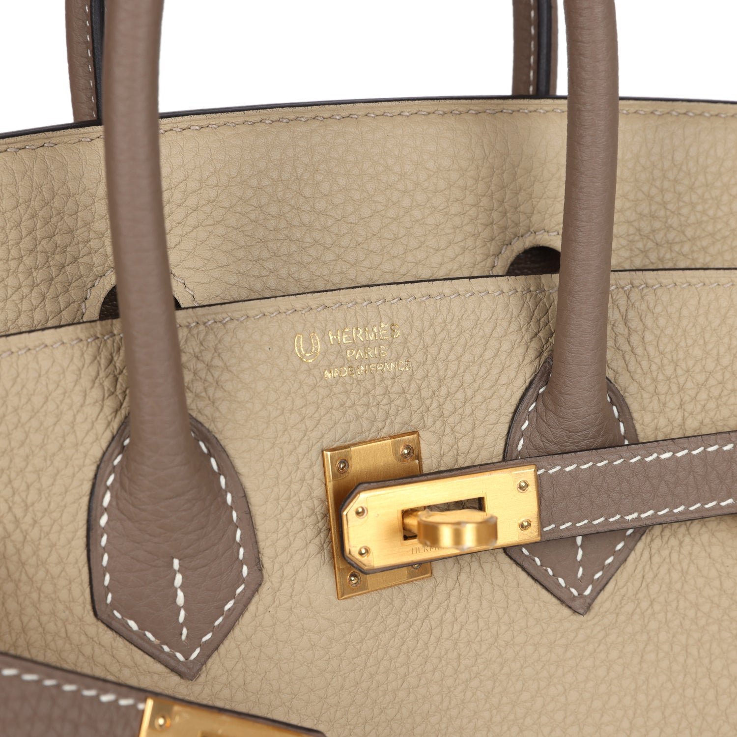 Hermès Birkin 25 Etoupe Togo Brushed Gold — view 7