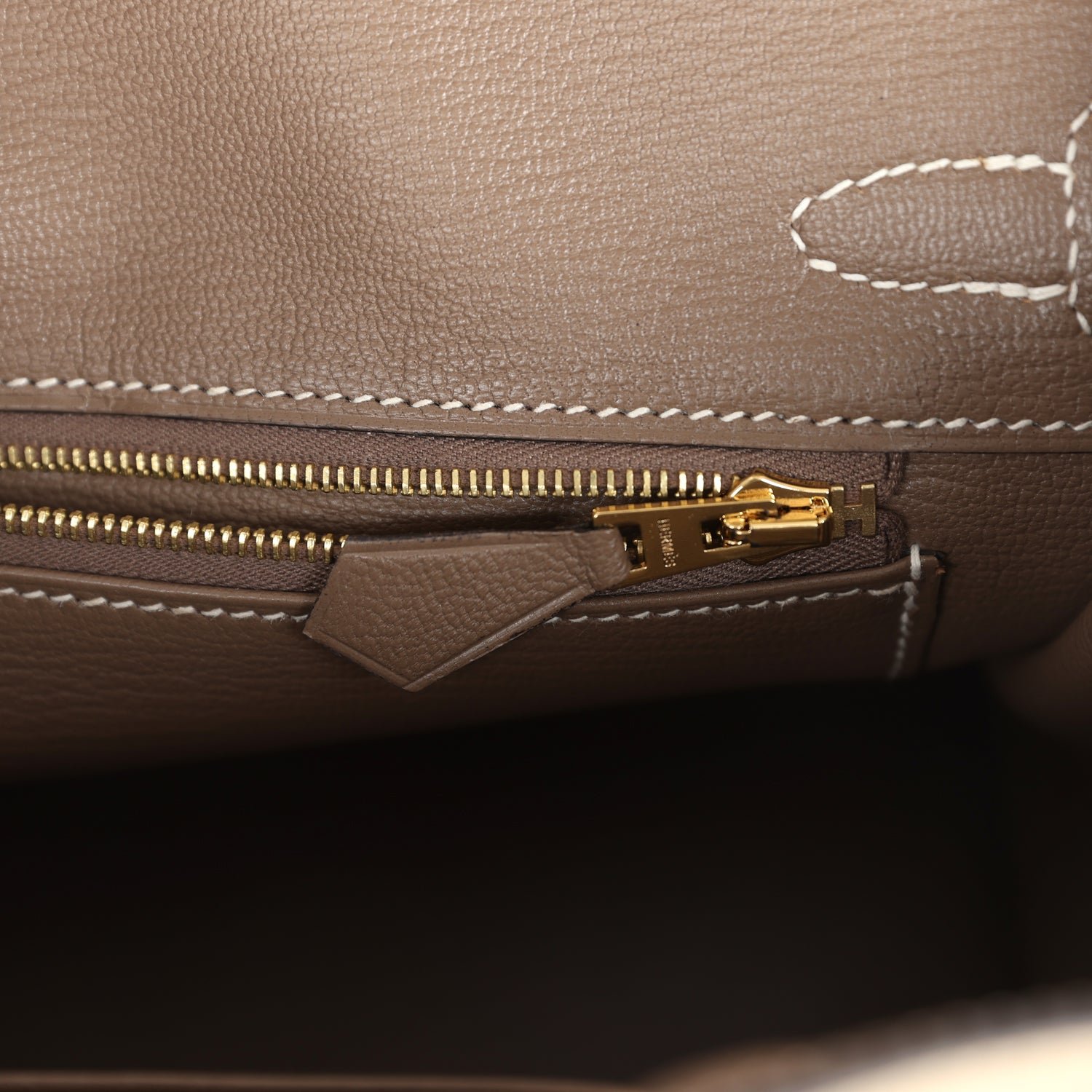 Hermès Birkin 25 Etoupe Togo Brushed Gold — view 9